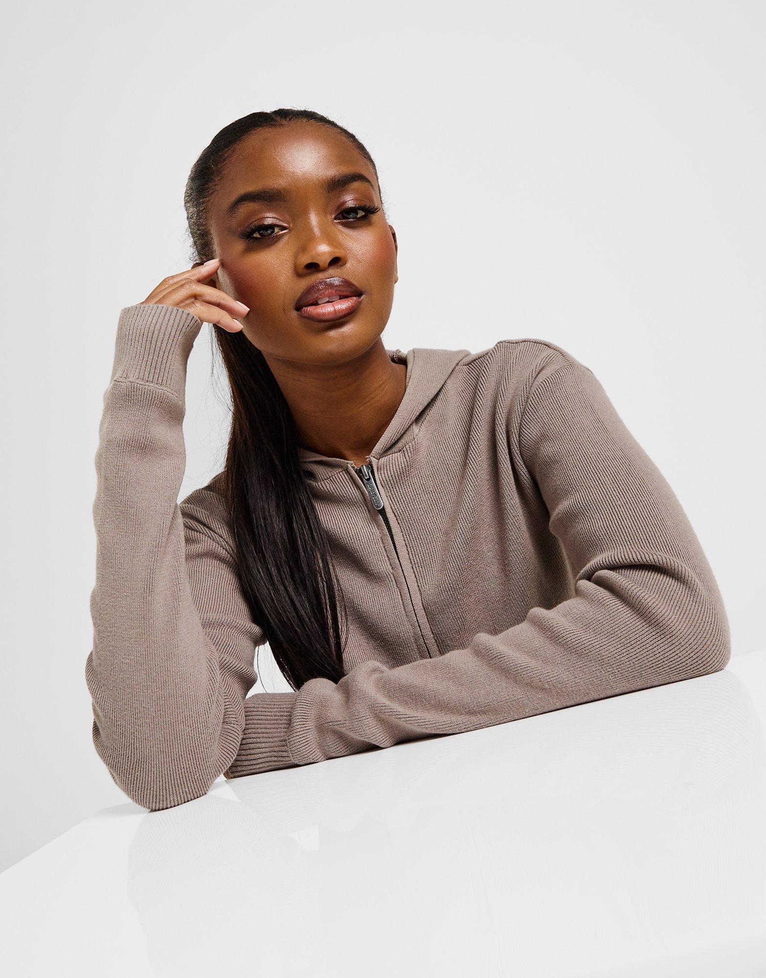 DAILYSZN Knit Crop Hoodie