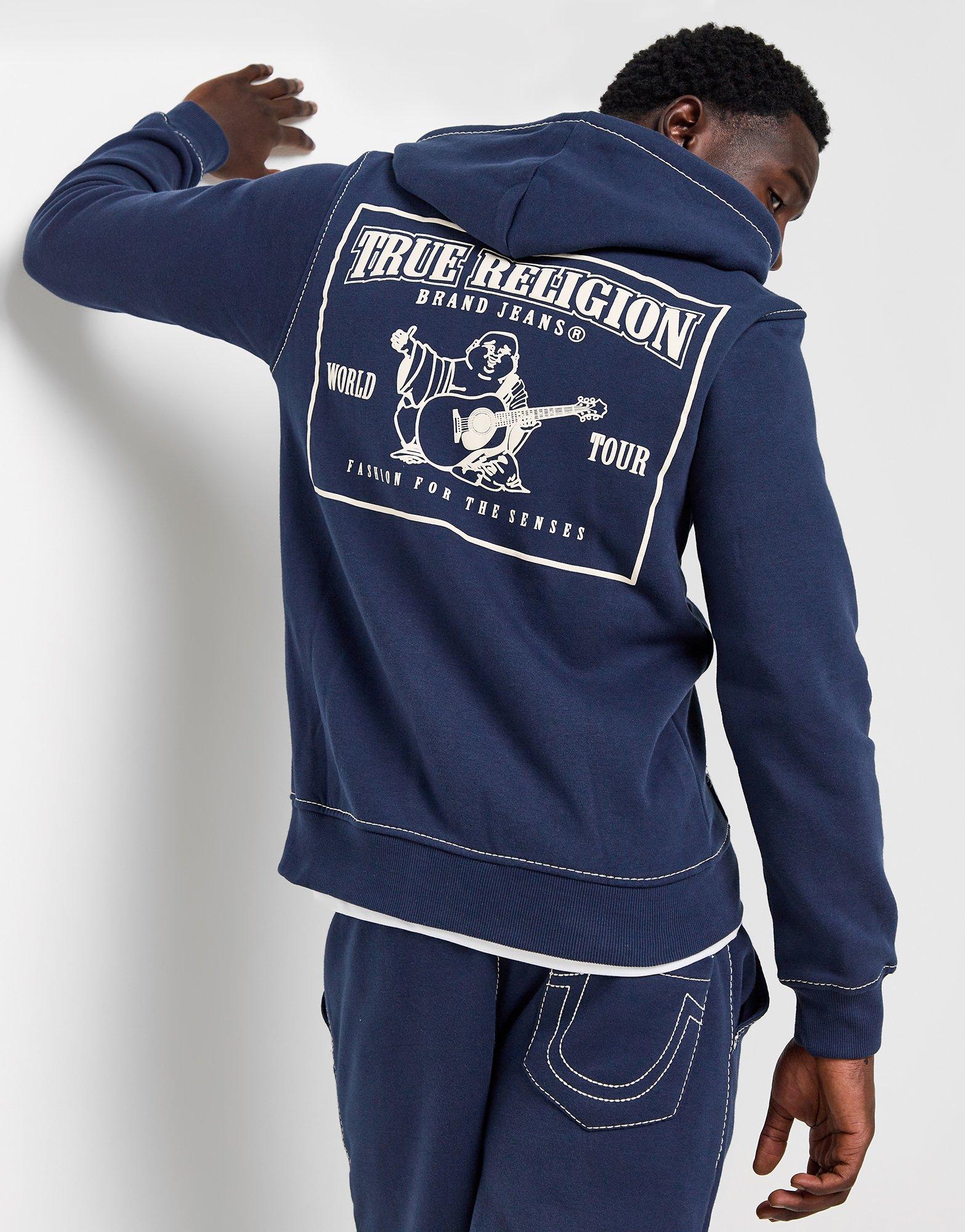 True Religion Big T Zip Through Hoodie