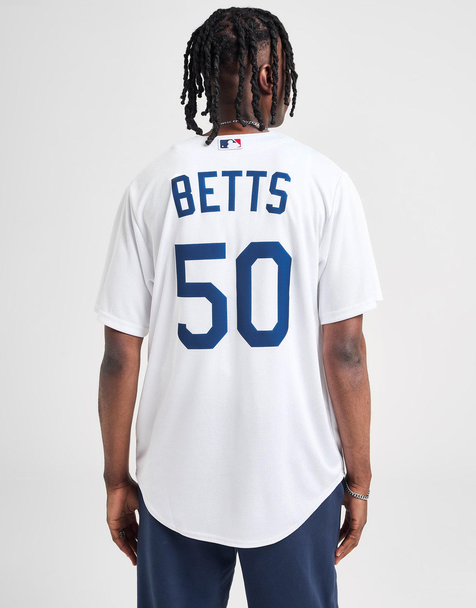 White Nike LA Dodgers Betts #50 Home Jersey - JD Sports Global