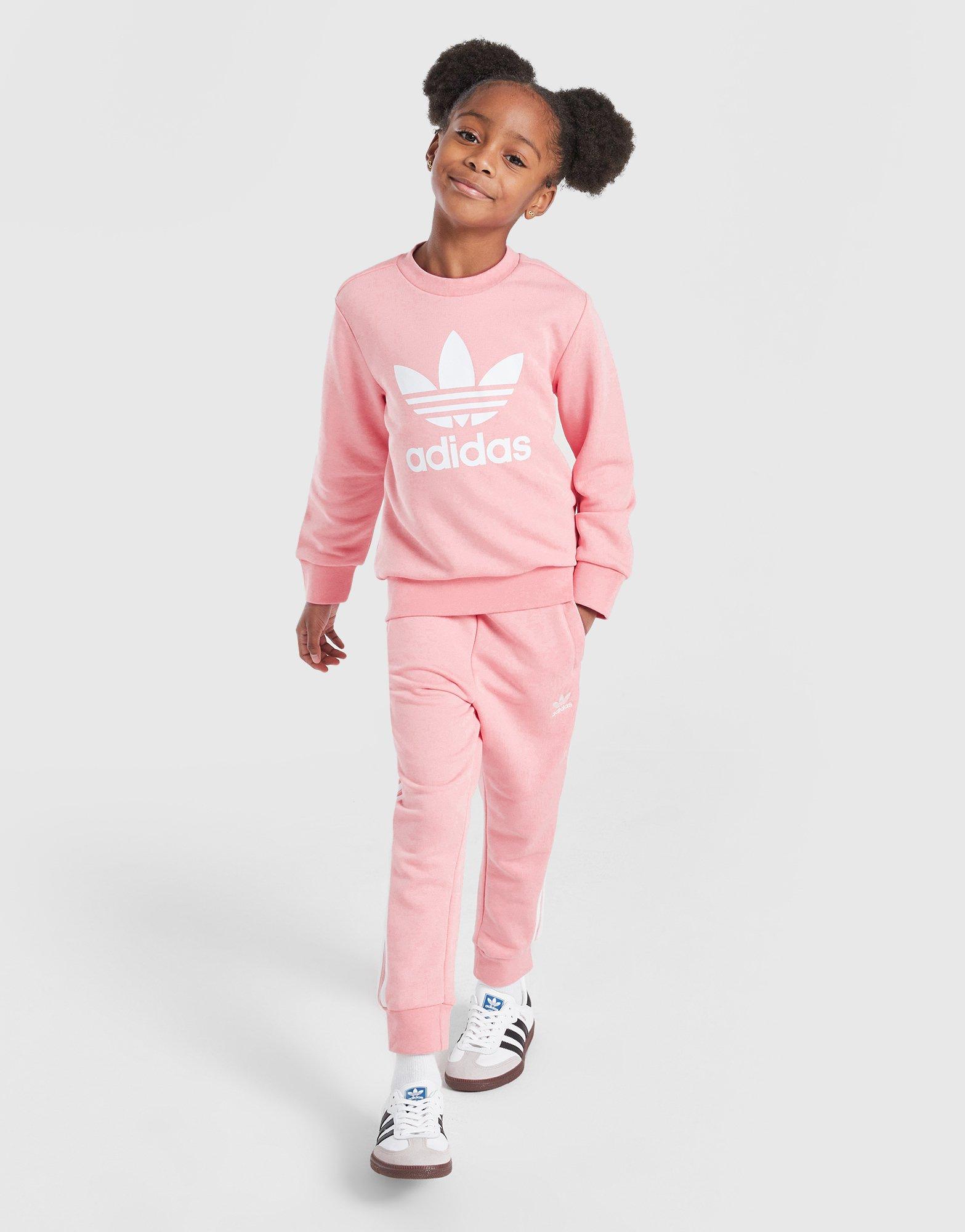 adidas Originals Girls' Trefoil Crew Tracksuit Children