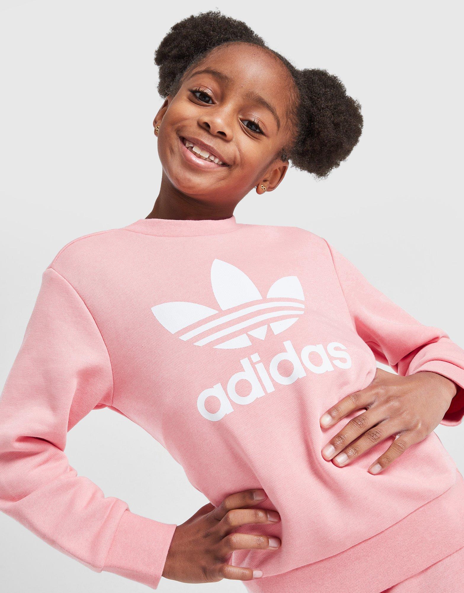 adidas Originals Girls' Trefoil Crew Tracksuit Children