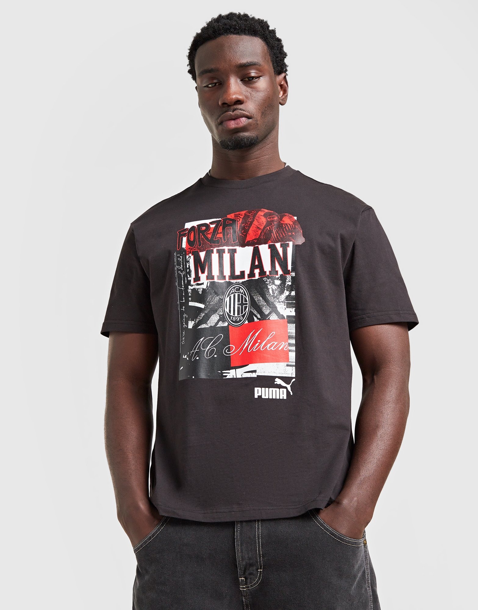 A.C. Milan Ftblnrgy T-Shirt Adult Casual Short Sleeve Top Official