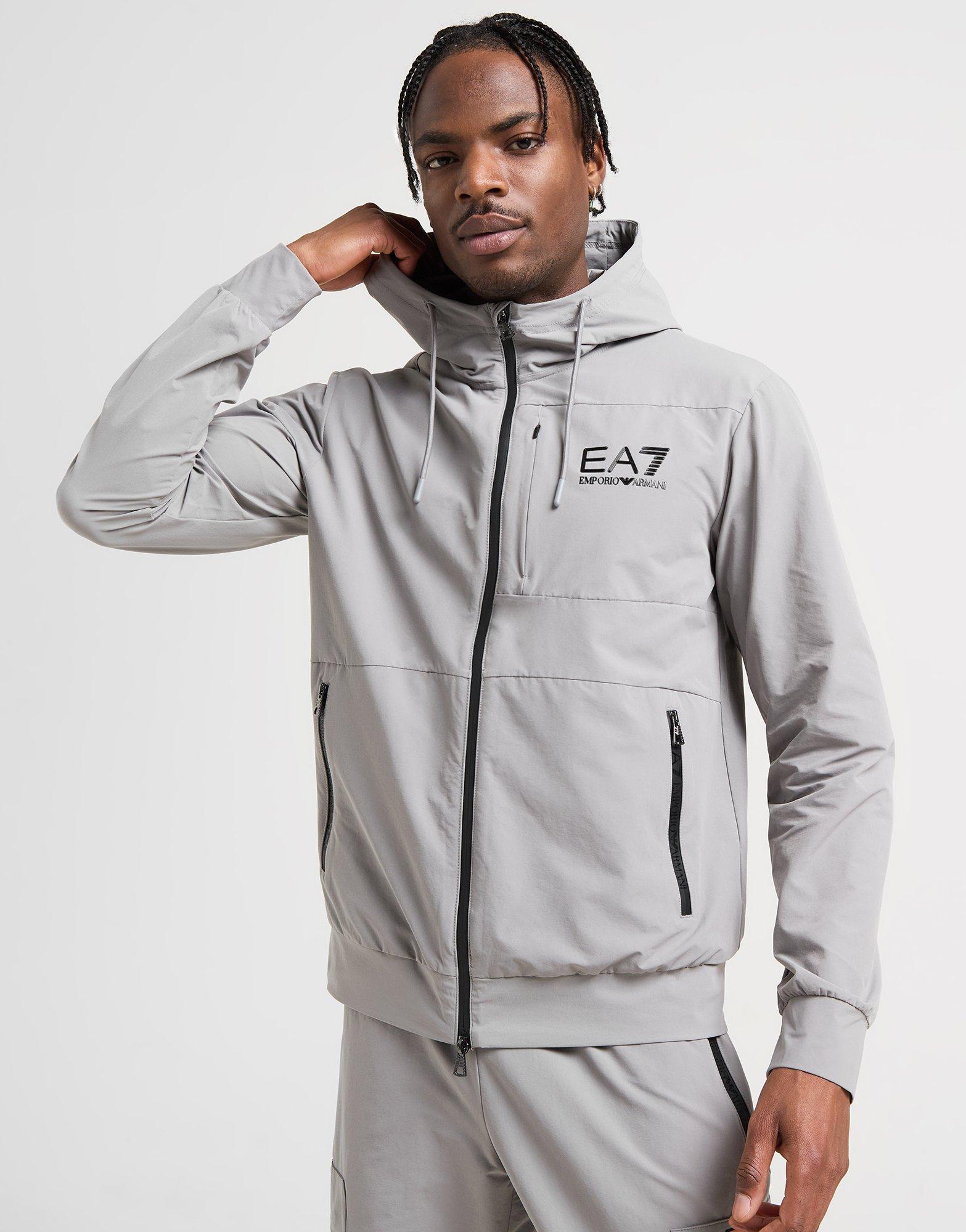 EA7 Emporio Armani Felpa con Cappuccio Woven Tech