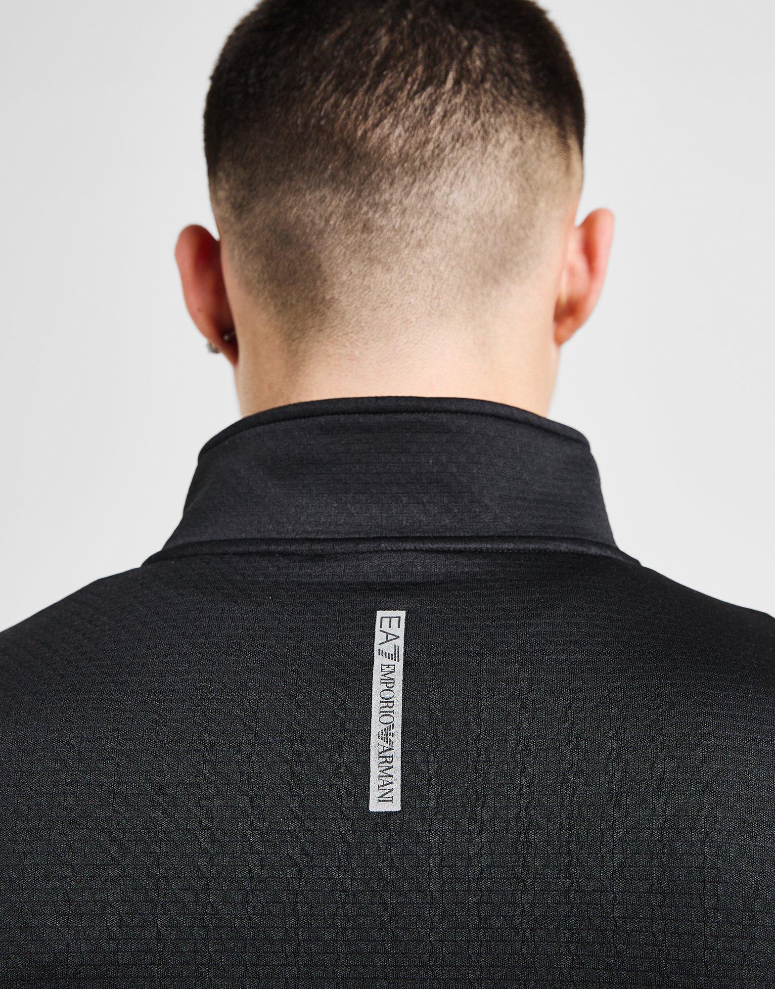 Black EA7 Emporio Armani 1/2 Zip Tech Top - JD Sports Global