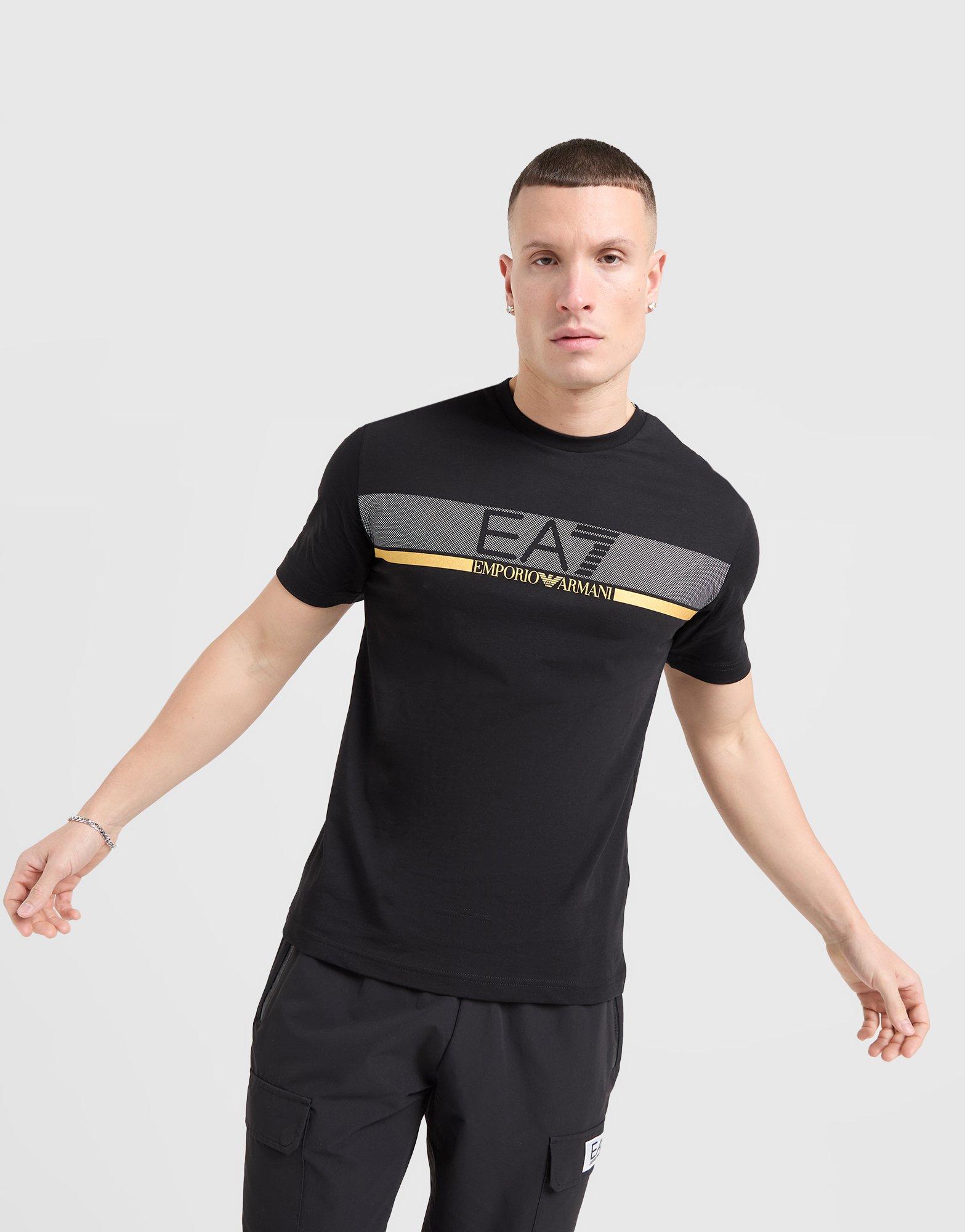 Black EA7 Emporio Armani Dot Graphic T-Shirt | JD Sports UK