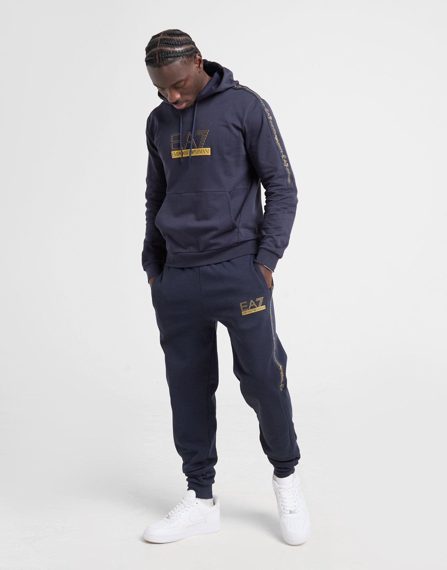 EA7 Emporio Armani Tape Large Logo Overhead Hoodie