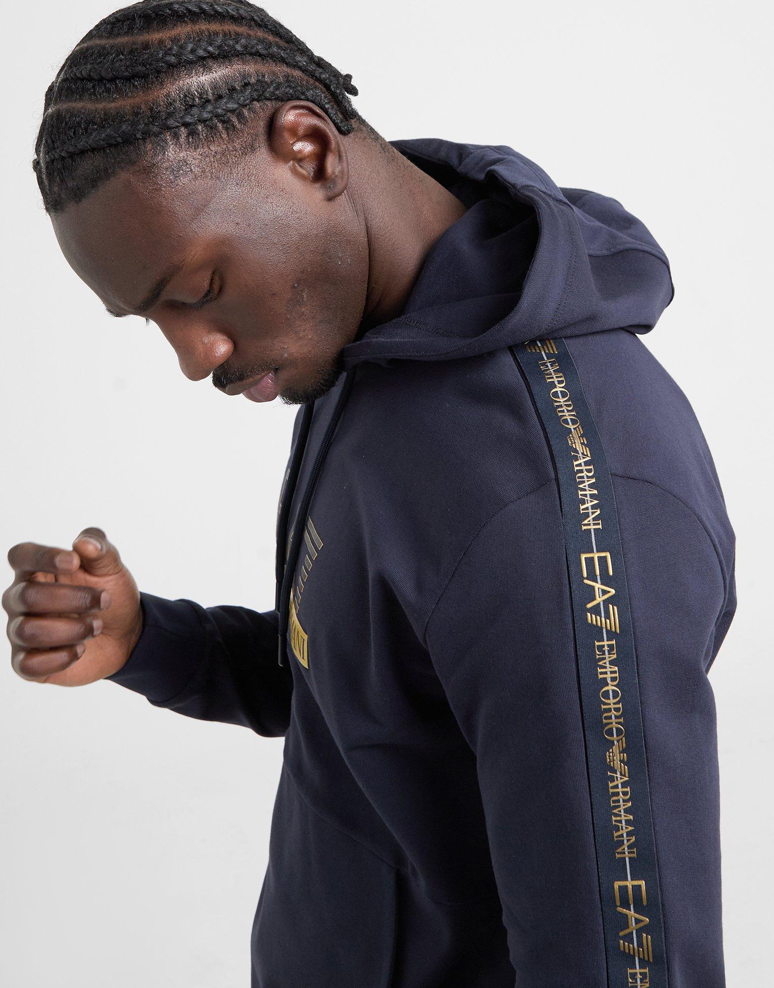 EA7 Emporio Armani Tape Large Logo Overhead Hoodie