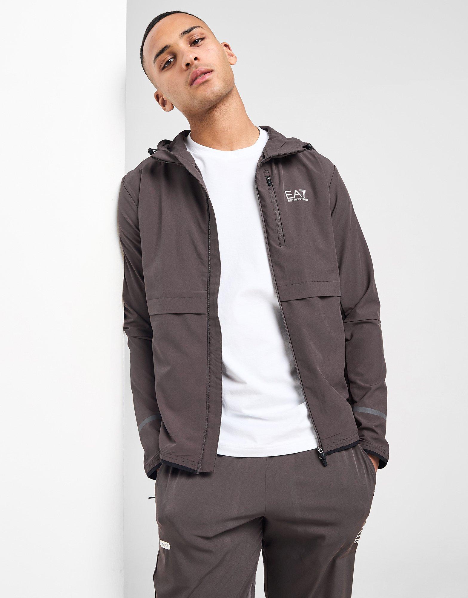 Grey EA7 Emporio Armani VENTUS7 Full Zip Hoodie - JD Sports Global