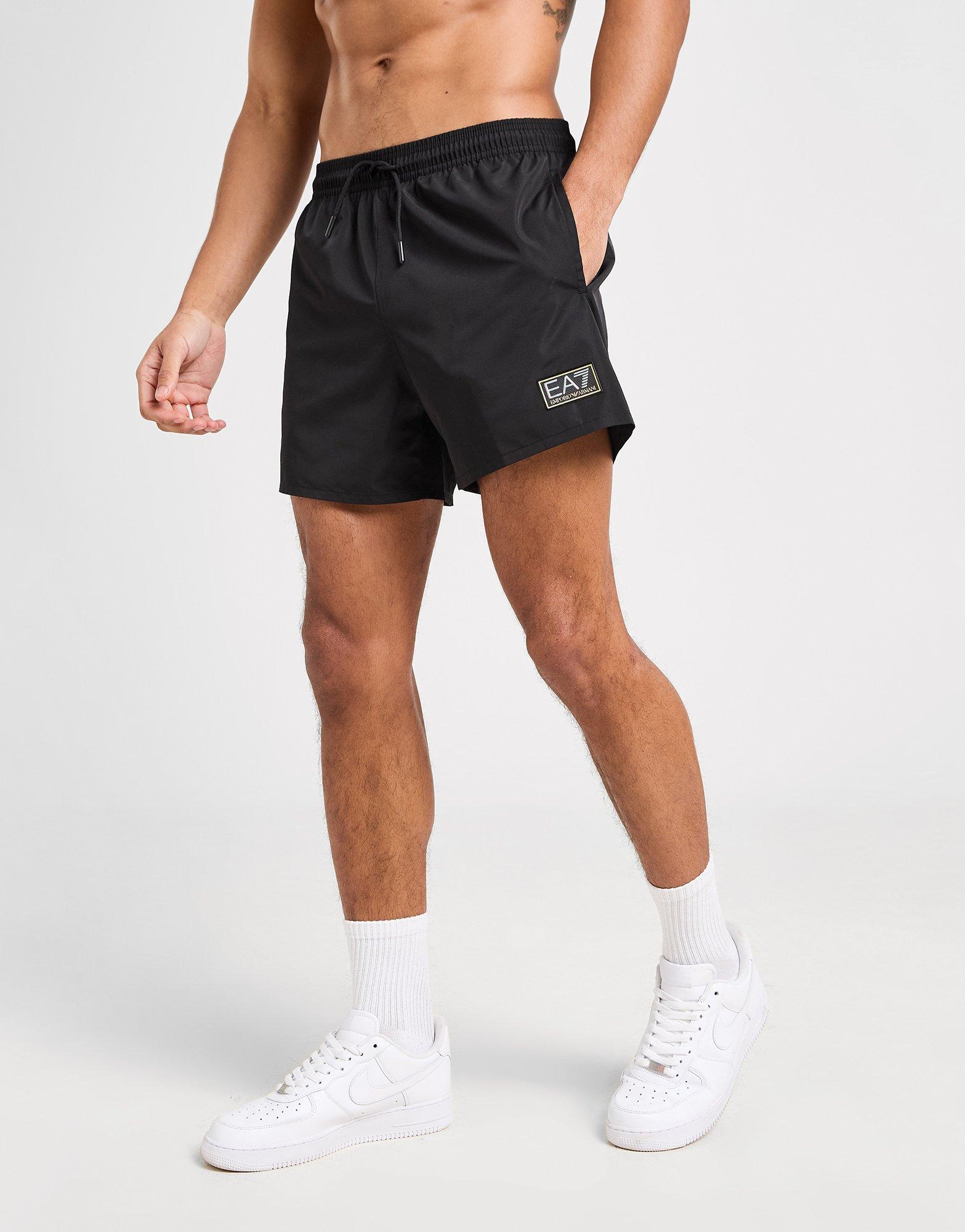 EA7 Emporio Armani Short de bain logo doré