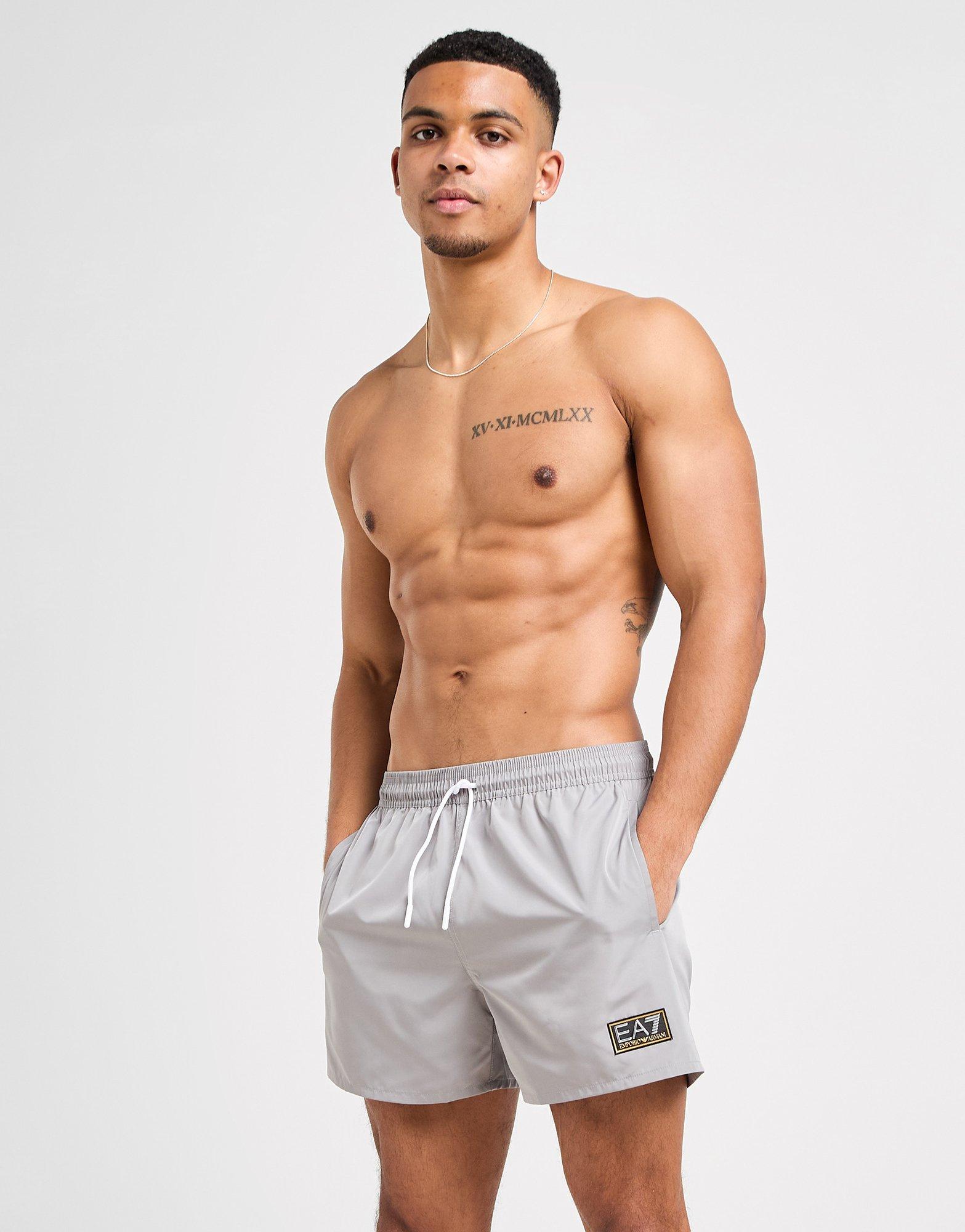 EA7 Emporio Armani Gold Badge Swim Shorts