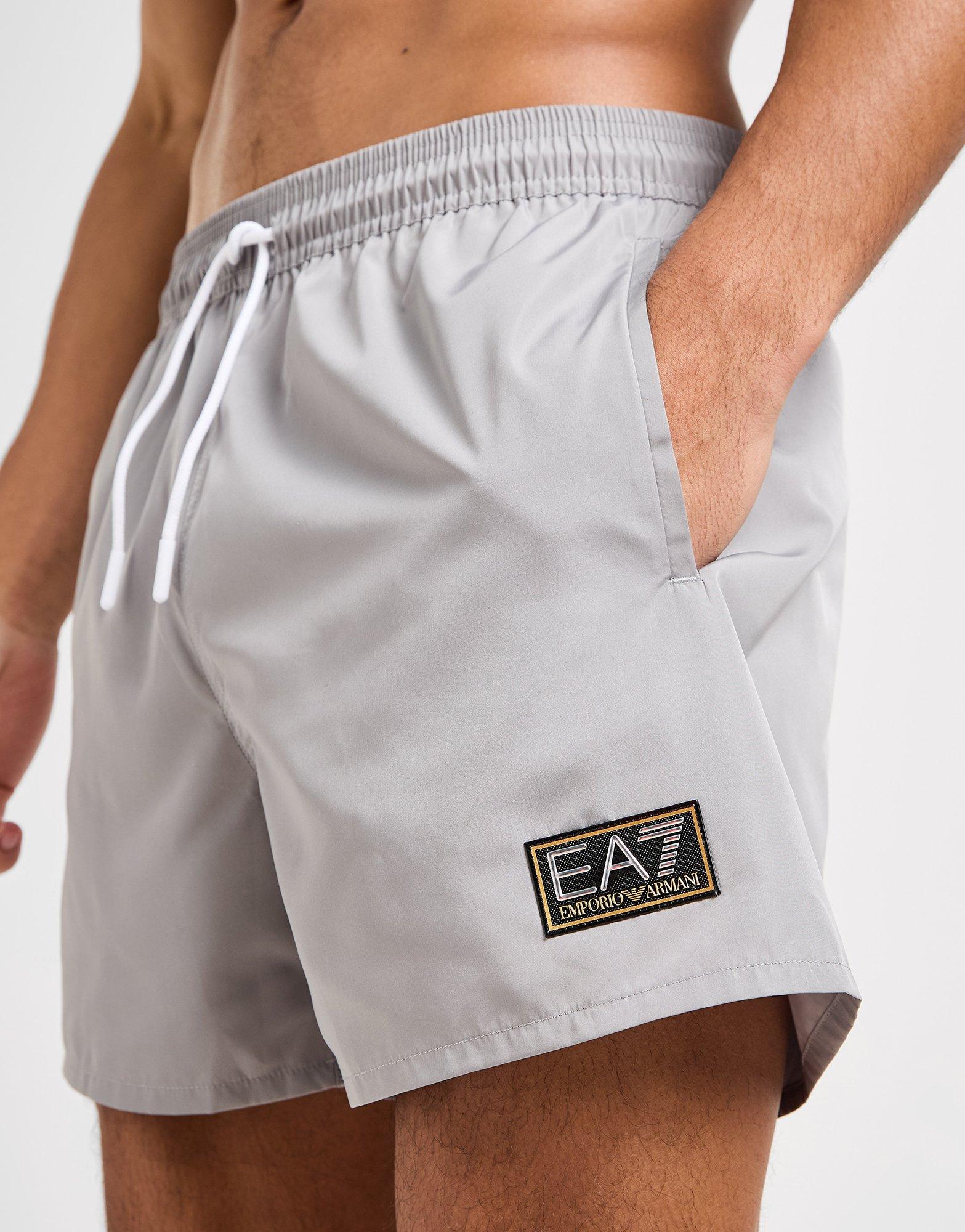 EA7 Emporio Armani Gold Badge Swim Shorts