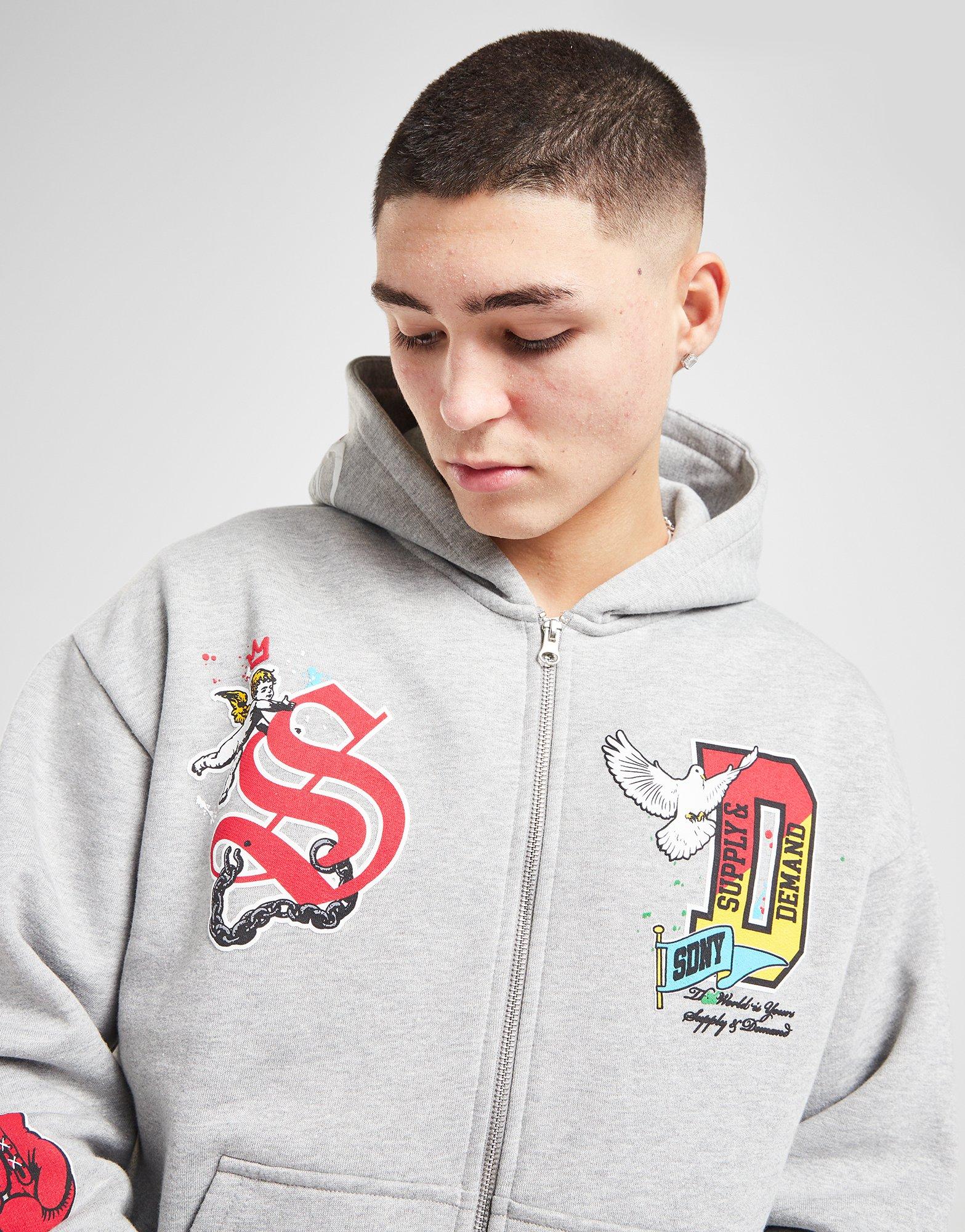 [Supply & Demand] Cayman Full-Zip Hoodie フルジップフーディ Grijs Supply & Demand Cayman Full Zip Hoodie - JD Sports