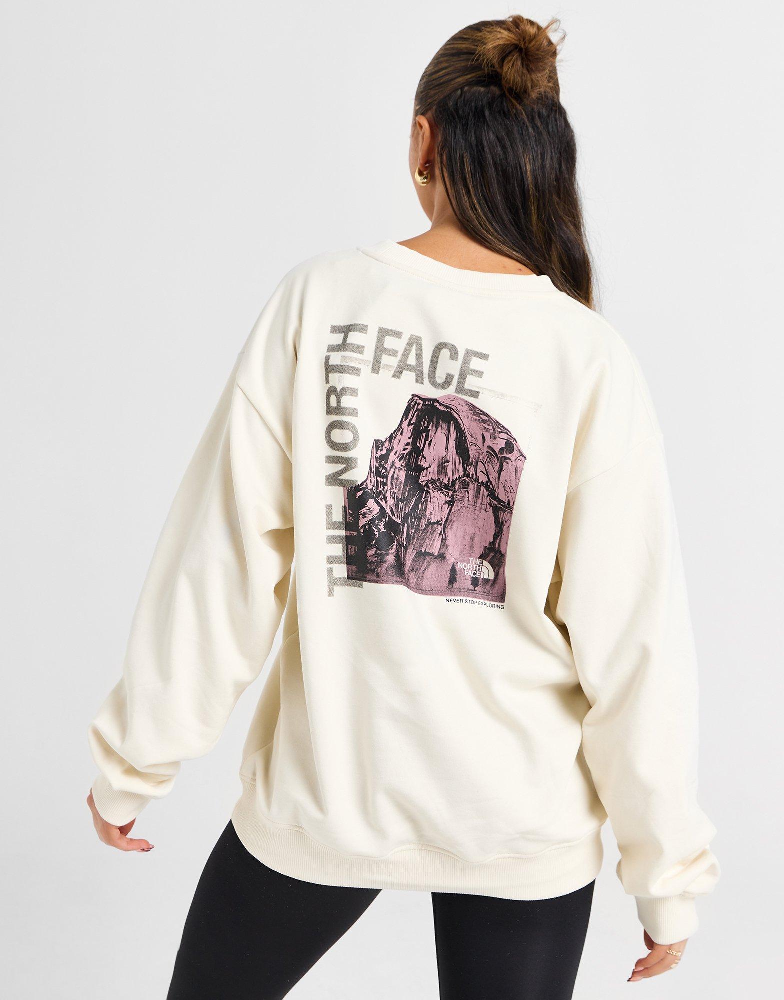 White The North Face Mountain Box Crew Sweatshirt - JD