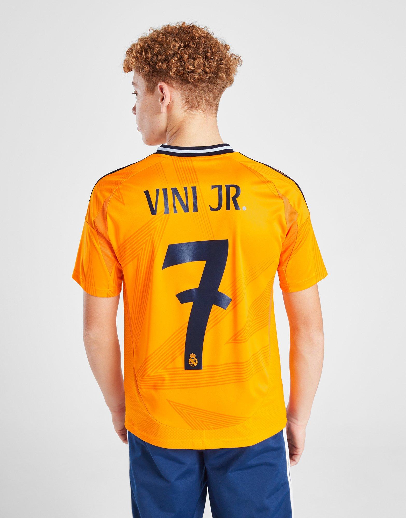 Orange adidas Real Madrid 2024/25 Vini Jr #7 Away Shirt