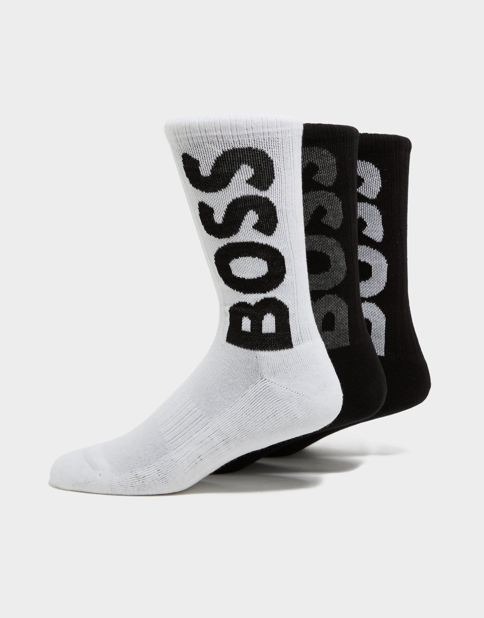 BOSS 3-Pack QS Rib Logo Socks