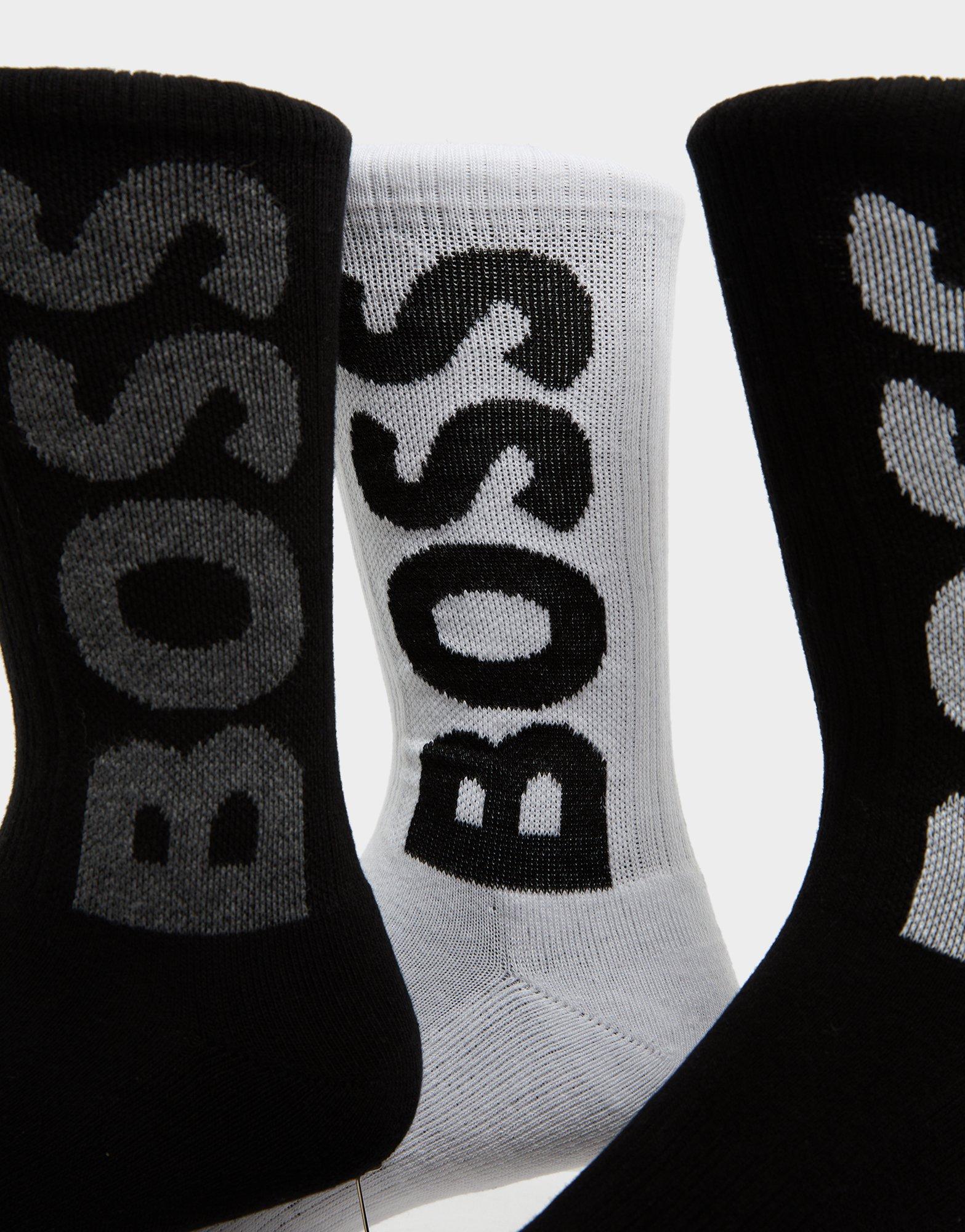 BOSS 3-Pack QS Rib Logo Socks
