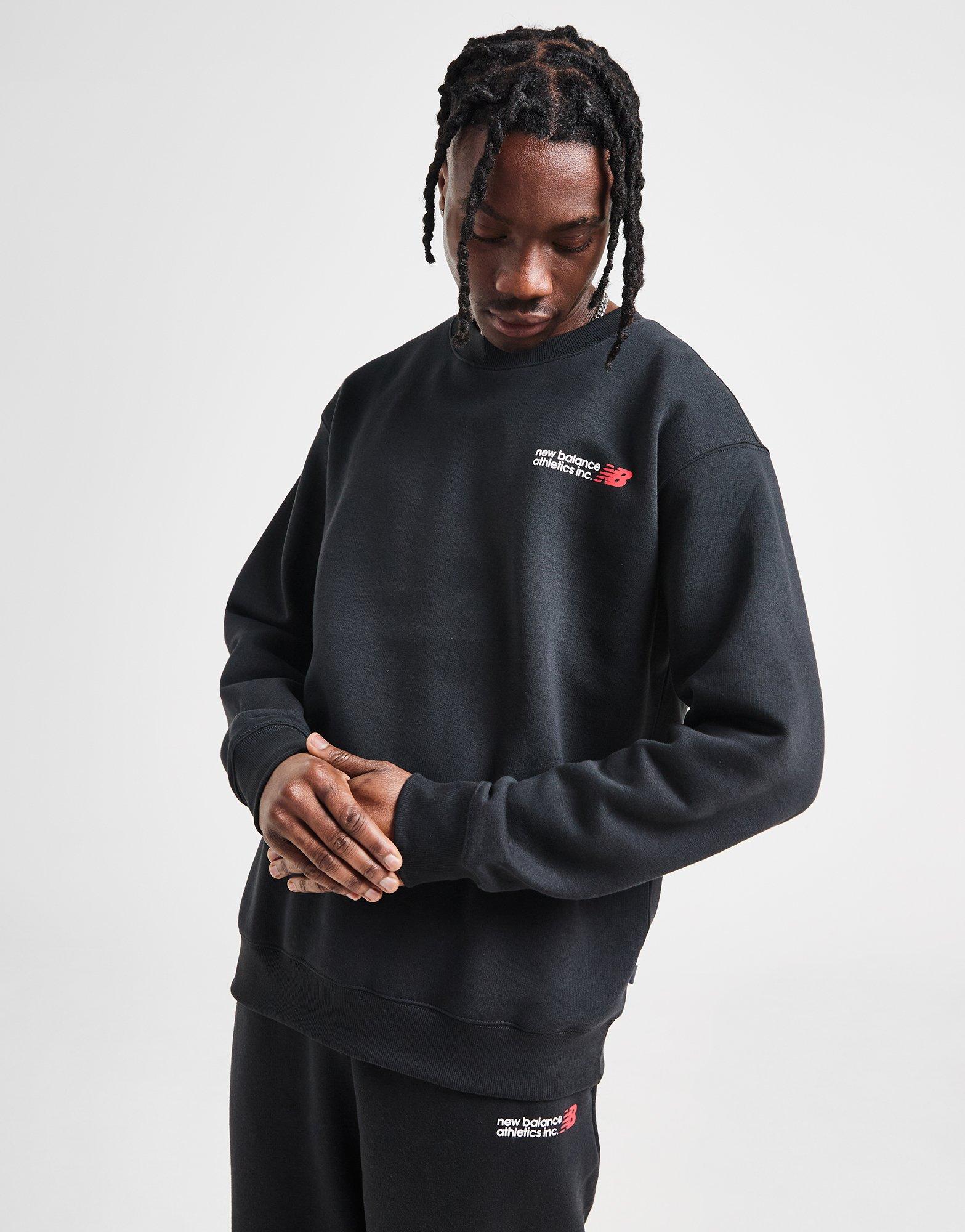 Black New Balance Core Logo Crew Sweatshirt | JD Sports UK