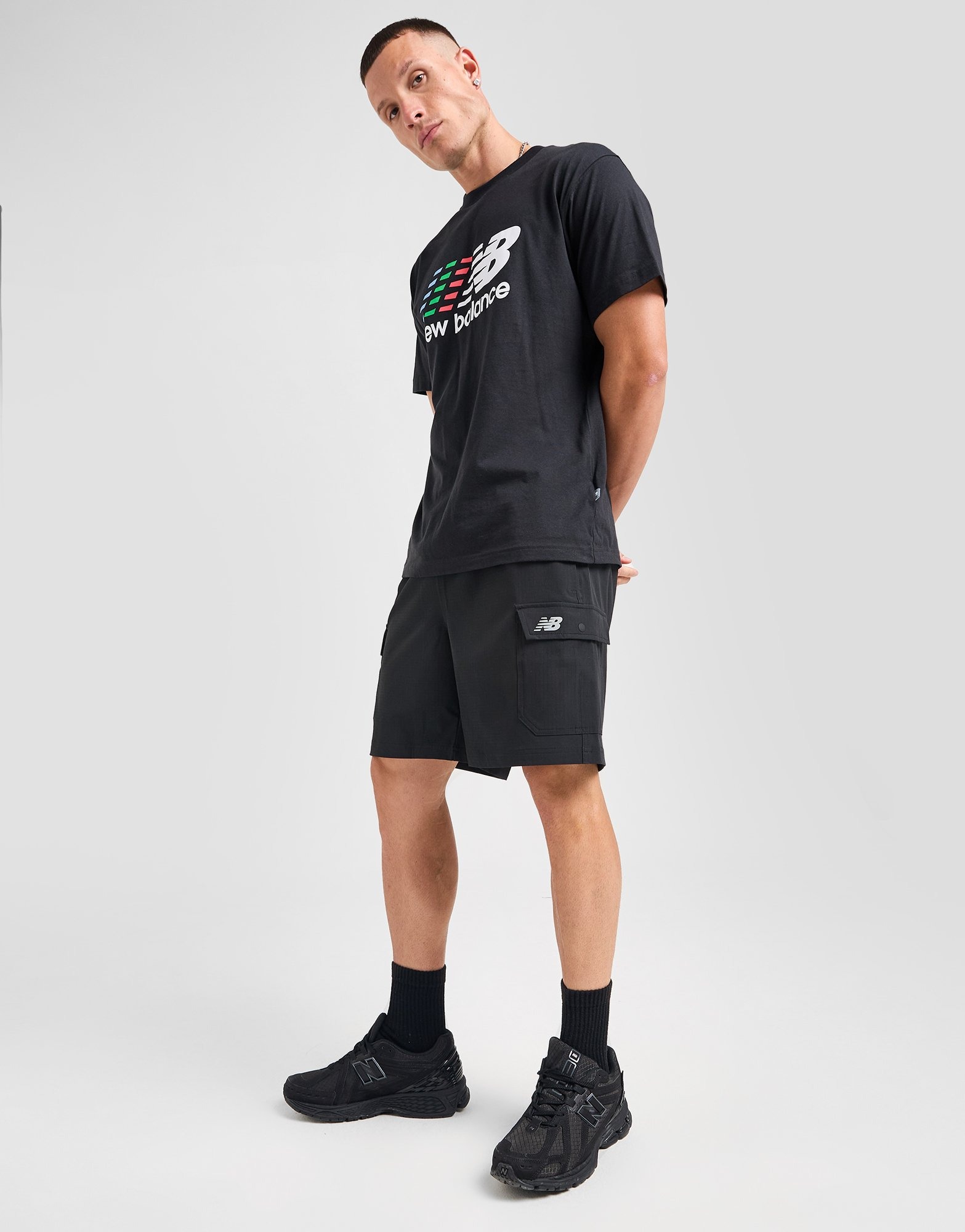Black New Balance Ripstop Cargo Shorts - JD Sports Global