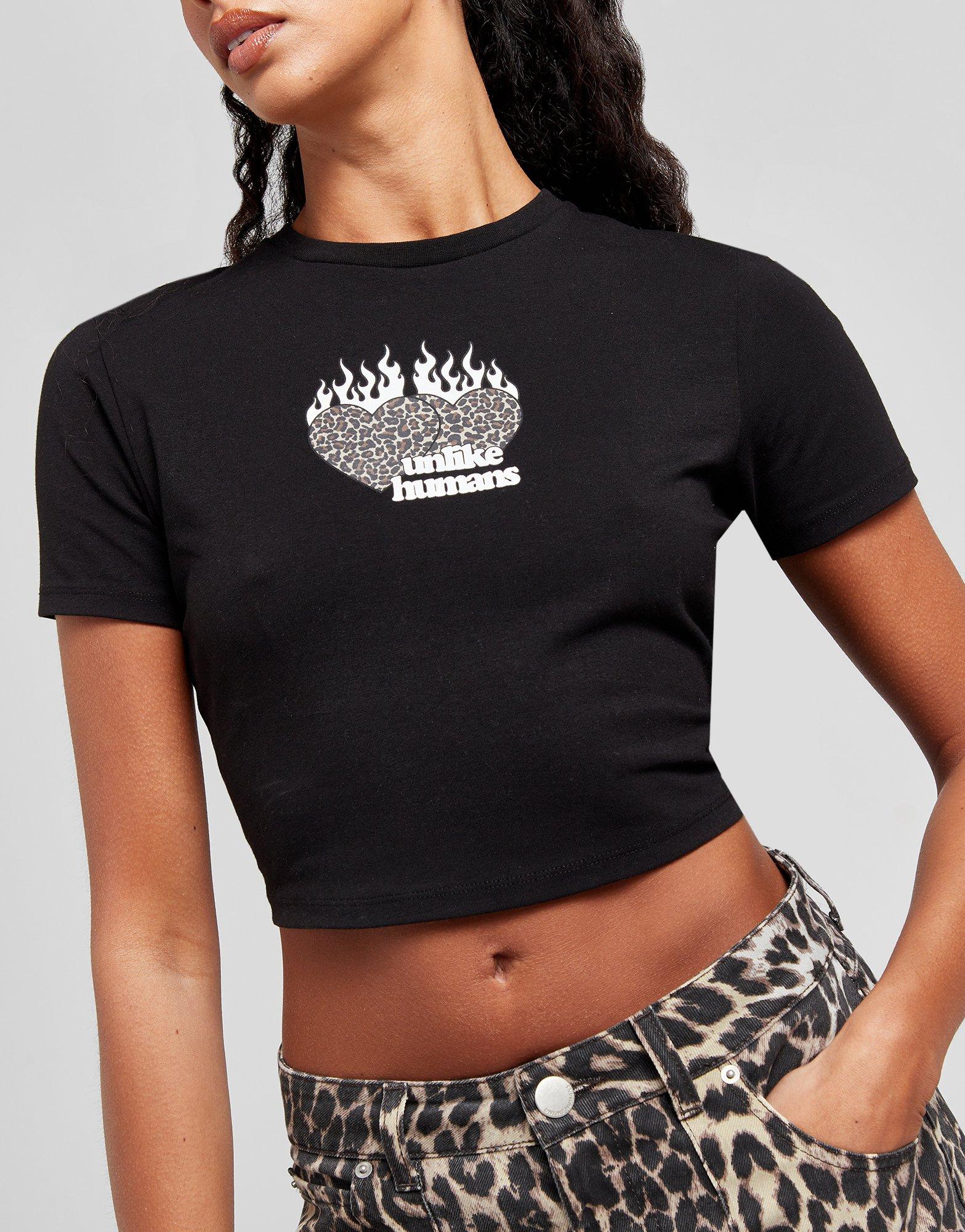 Unlike Humans Leopard Slim T-Shirt