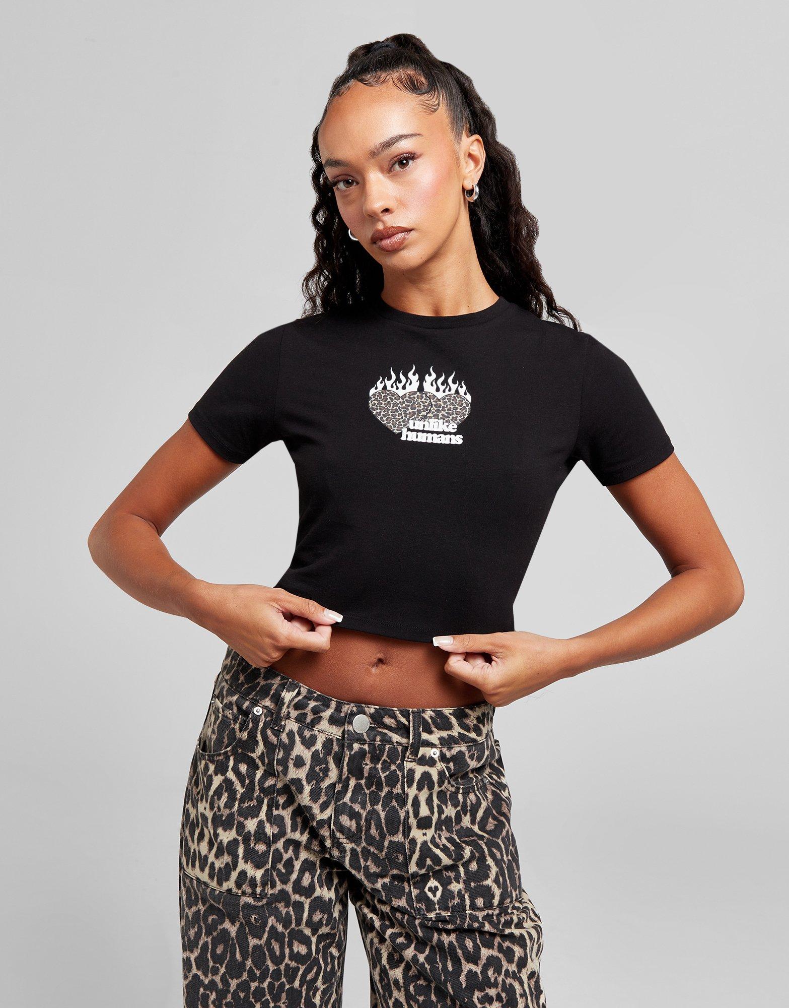 Unlike Humans Leopard Slim T-Shirt