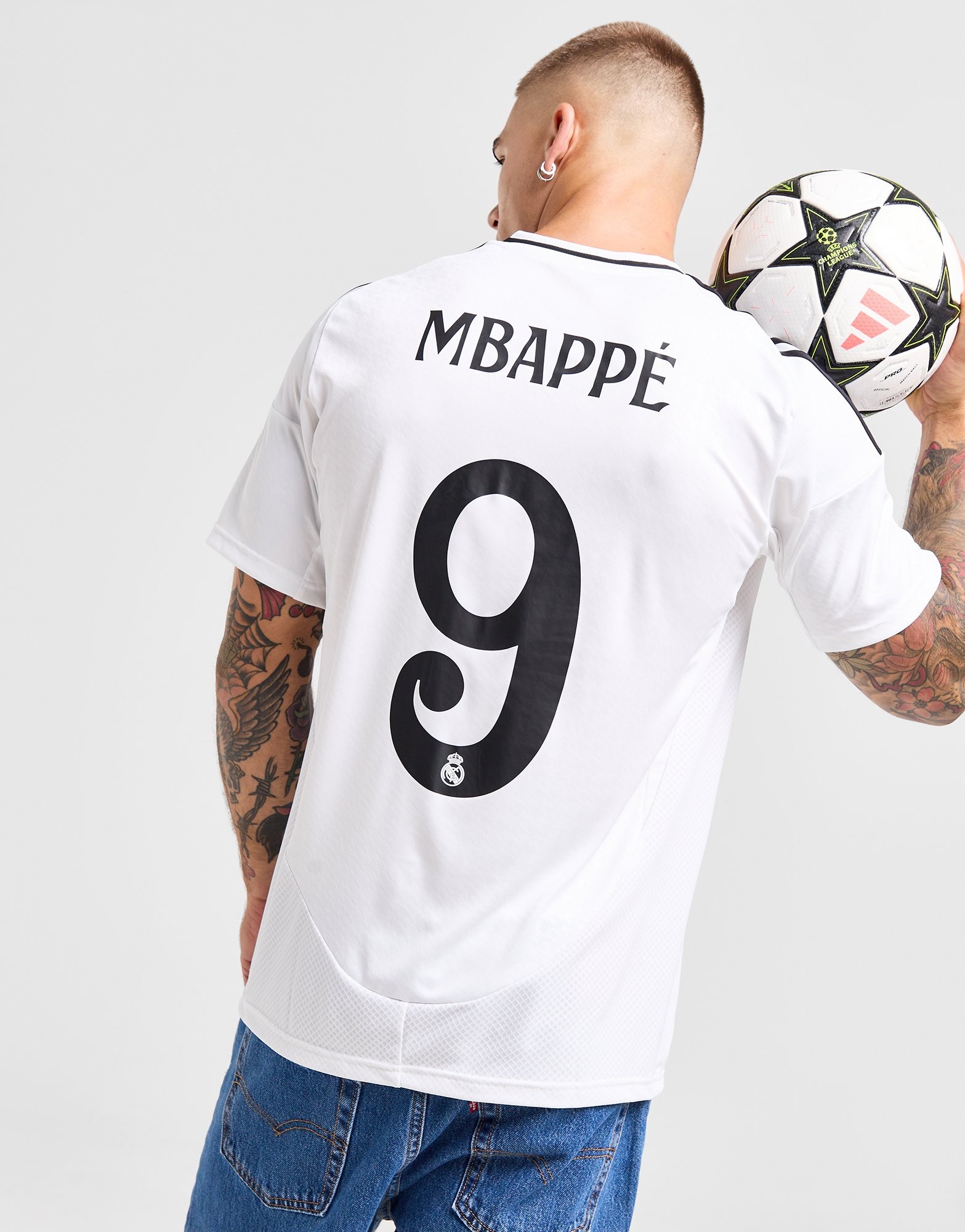 adidas Real Madrid 2024 25 Mbappe Home Shirt