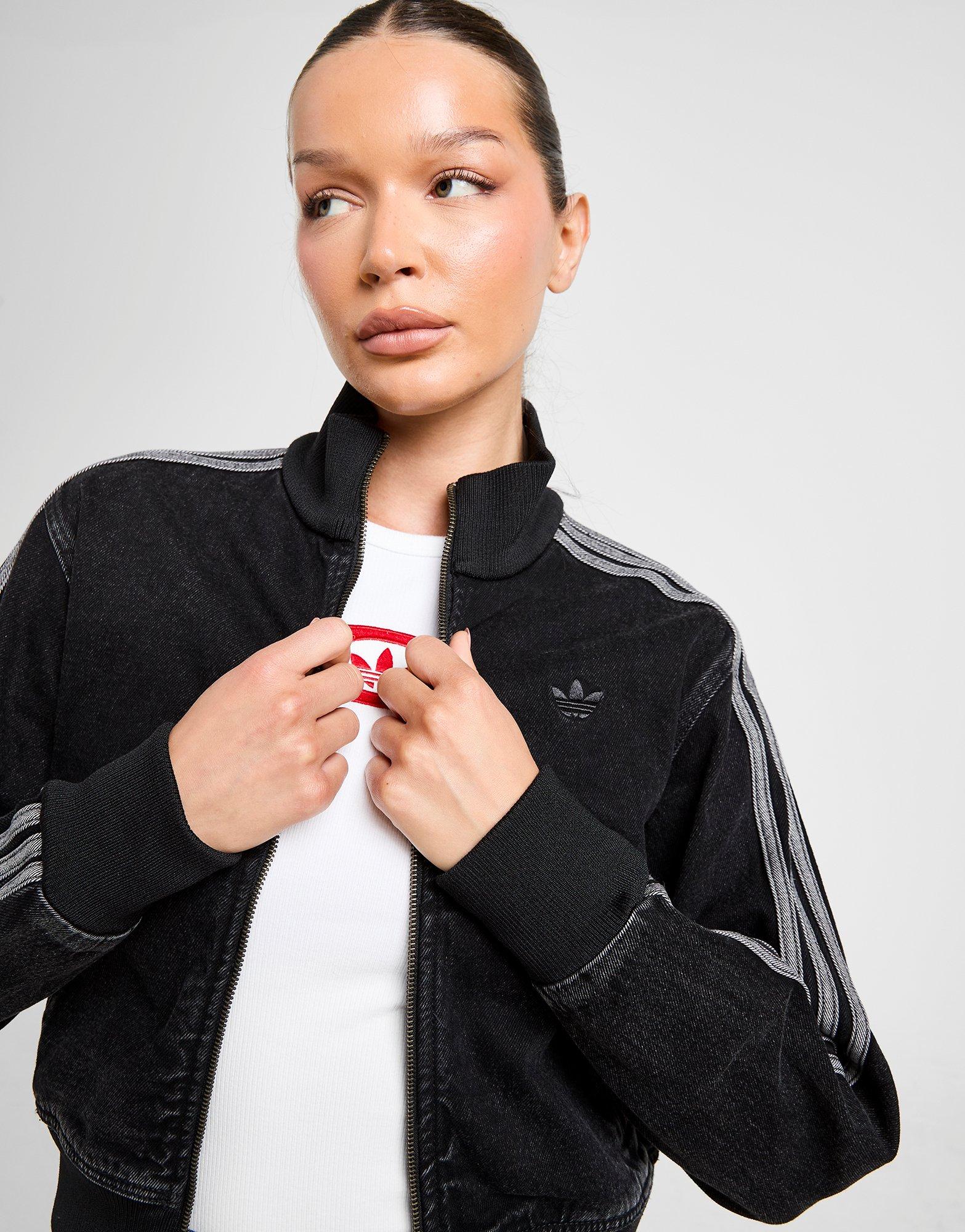 トップス Adidas Originals DENIM FIREBIRD TRACKTOP Men's adidas Originals adicolor Firebird Denim Track Top