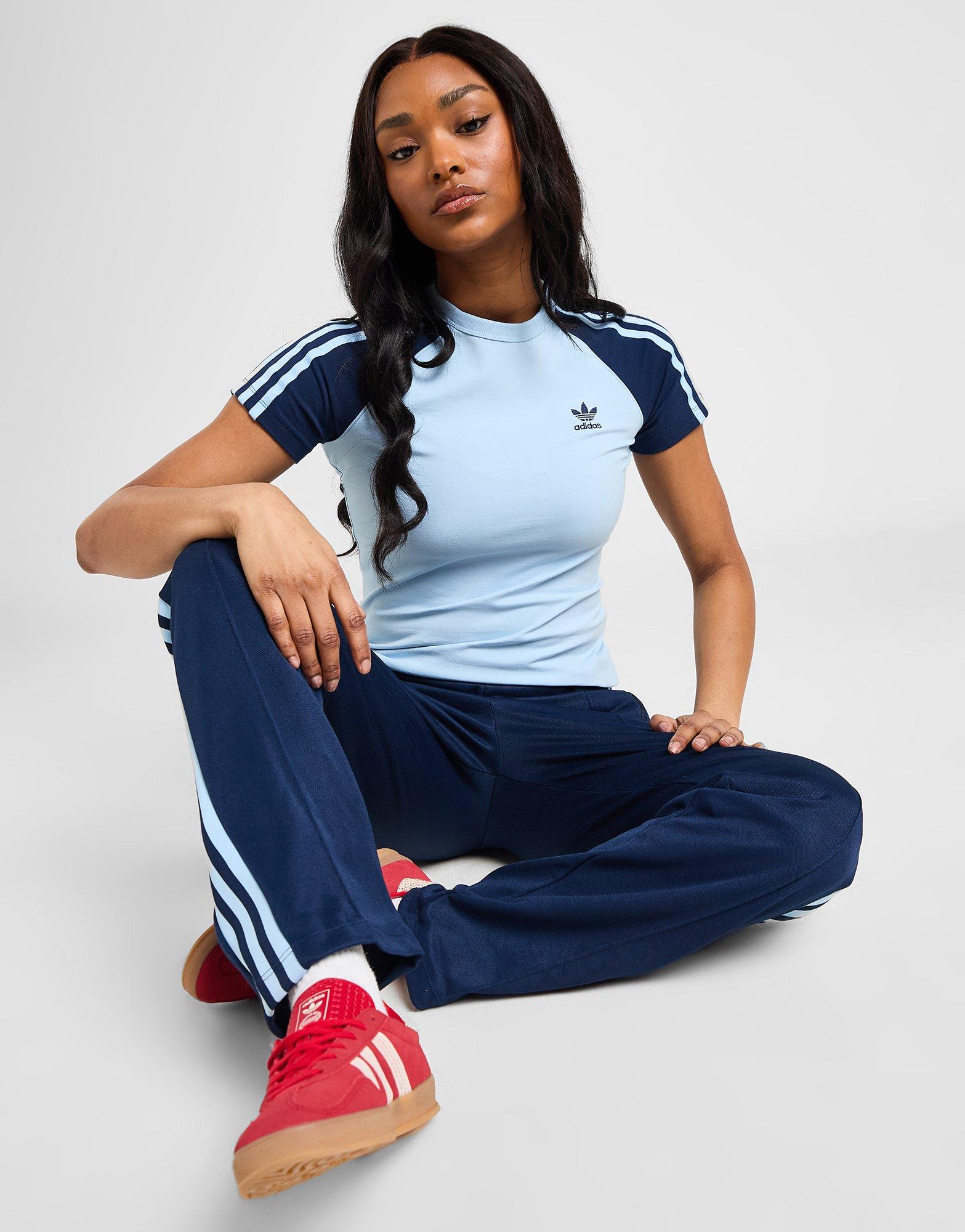 可愛い【Adidas Originals】3-Stripes Raglan T-Shirt 関/送込み 可愛い【Adidas Originals】3-Stripes Raglan T-Shirt 関/送込み