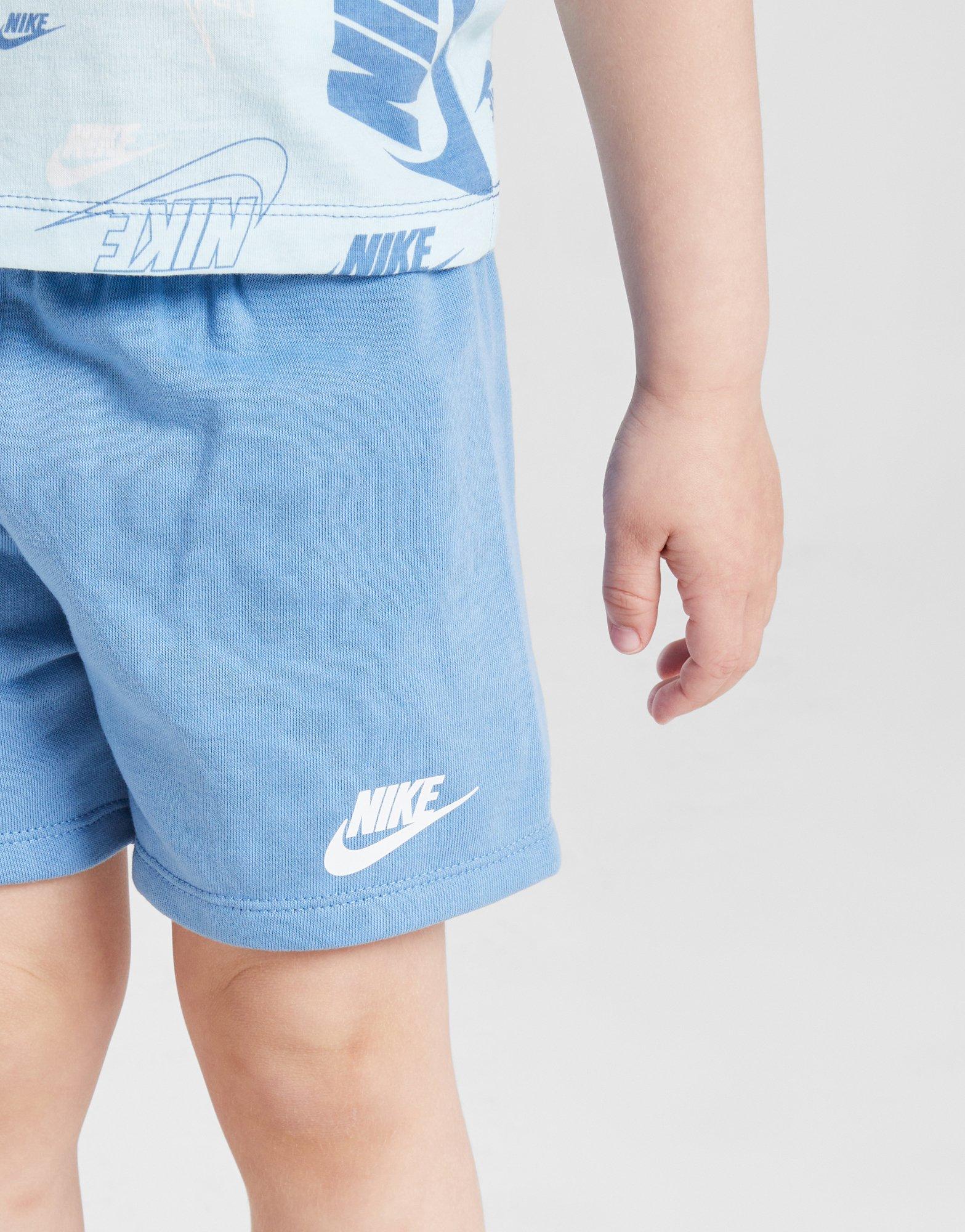 Nike All Over Print Crew T-Shirt/Shorts Set Infant