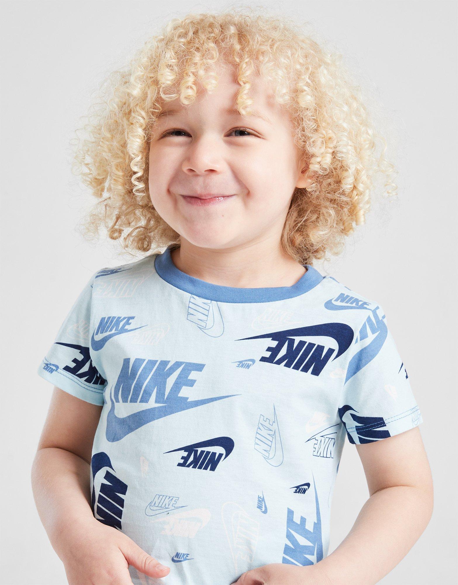 Nike All Over Print Crew T-Shirt/Shorts Set Infant