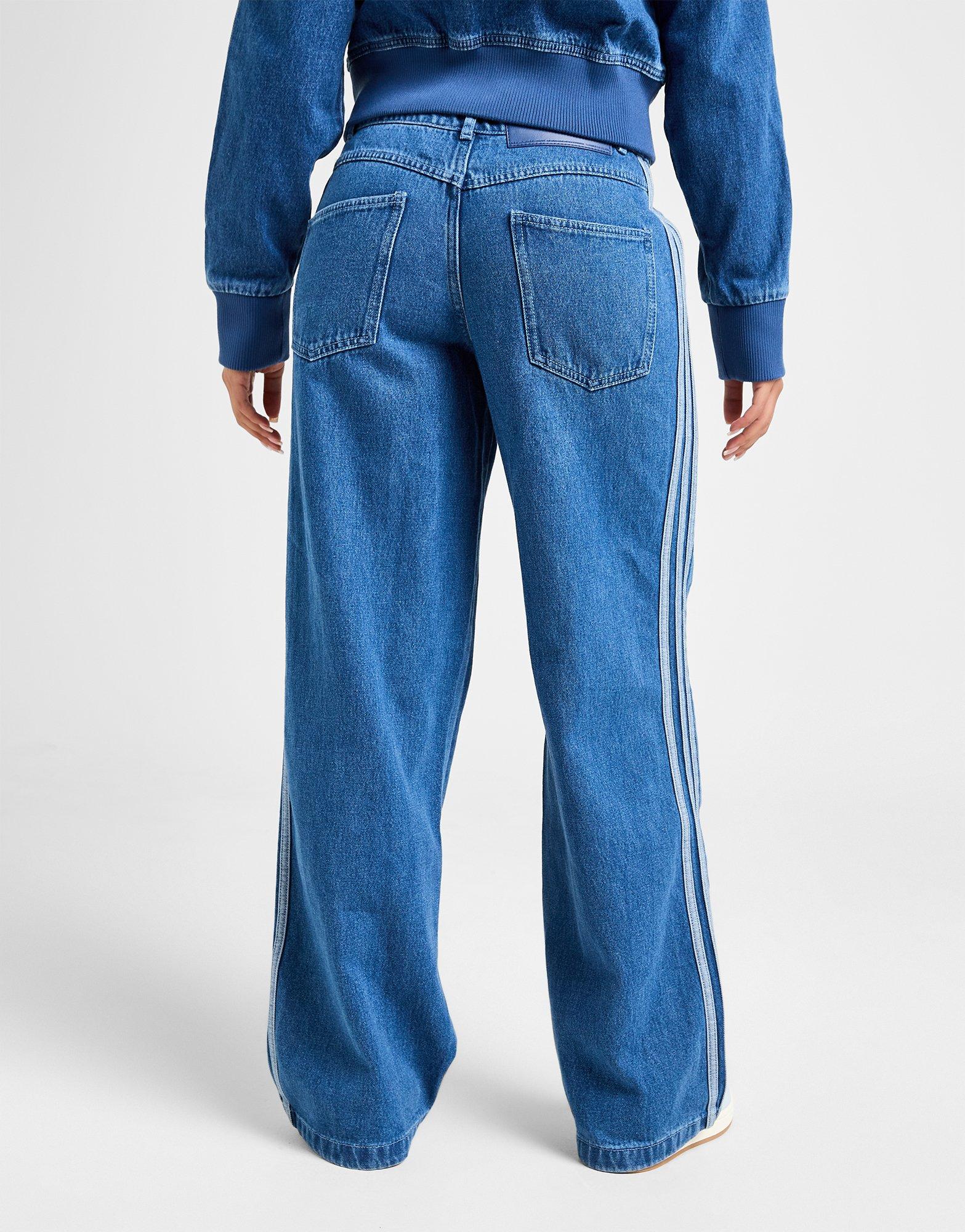 Blue adidas Originals Denim Firebird Track Pants - JD Sports