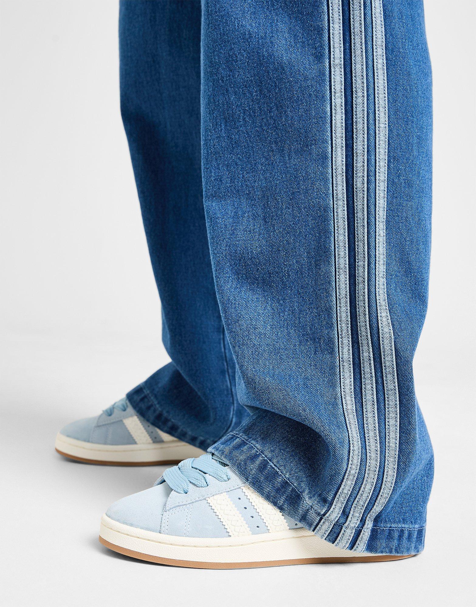 Blue adidas Originals Denim Firebird Track Pants | JD Sports UK