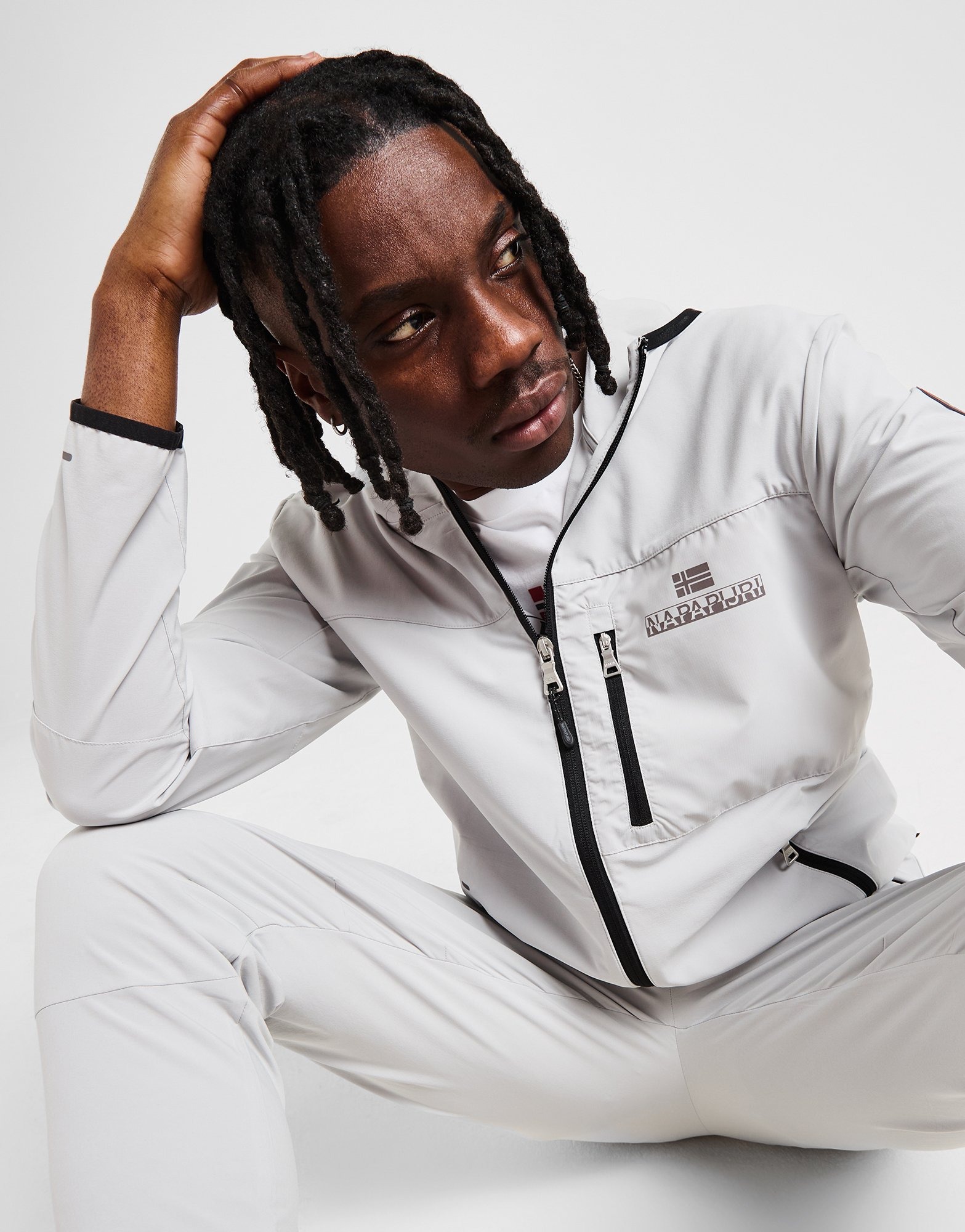 Grey Napapijri Balkas Tech Full Zip Hoodie - JD Sports Global