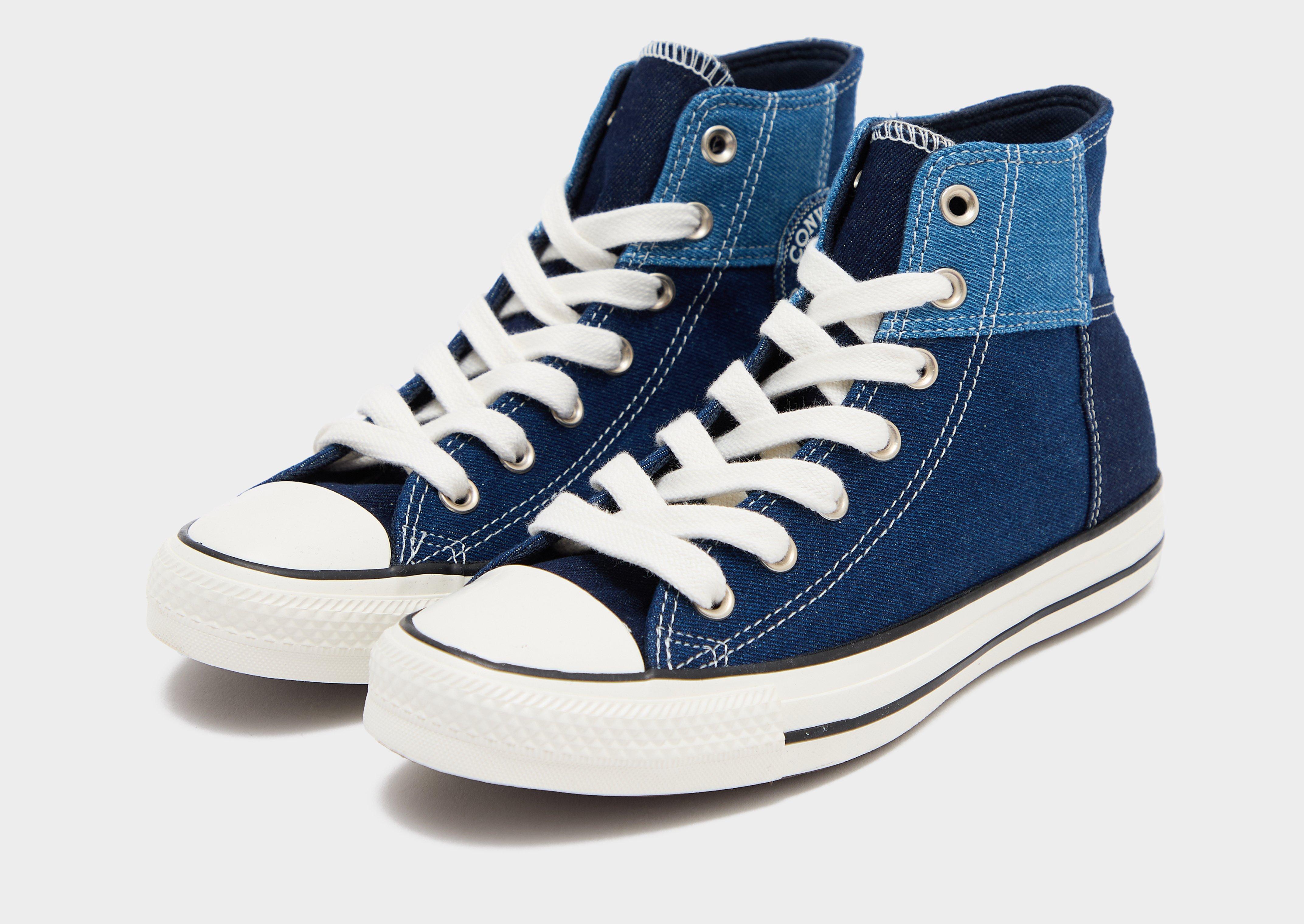 国内配送 CONVERSE STAR & BARS DENIM BLUE Converse Chuck Taylor All Star Lift Denim in Navy/Egret