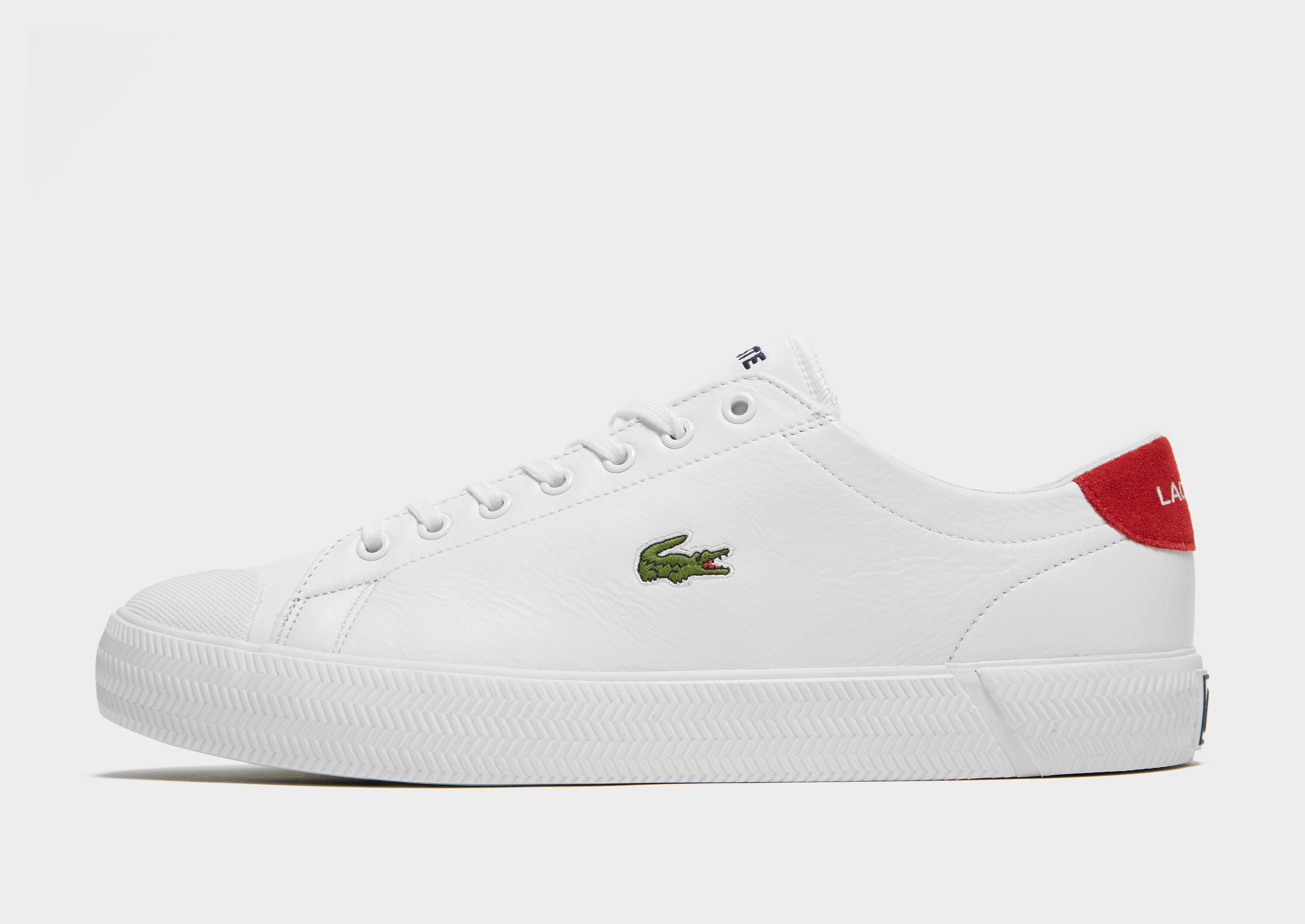 lacoste white plimsolls