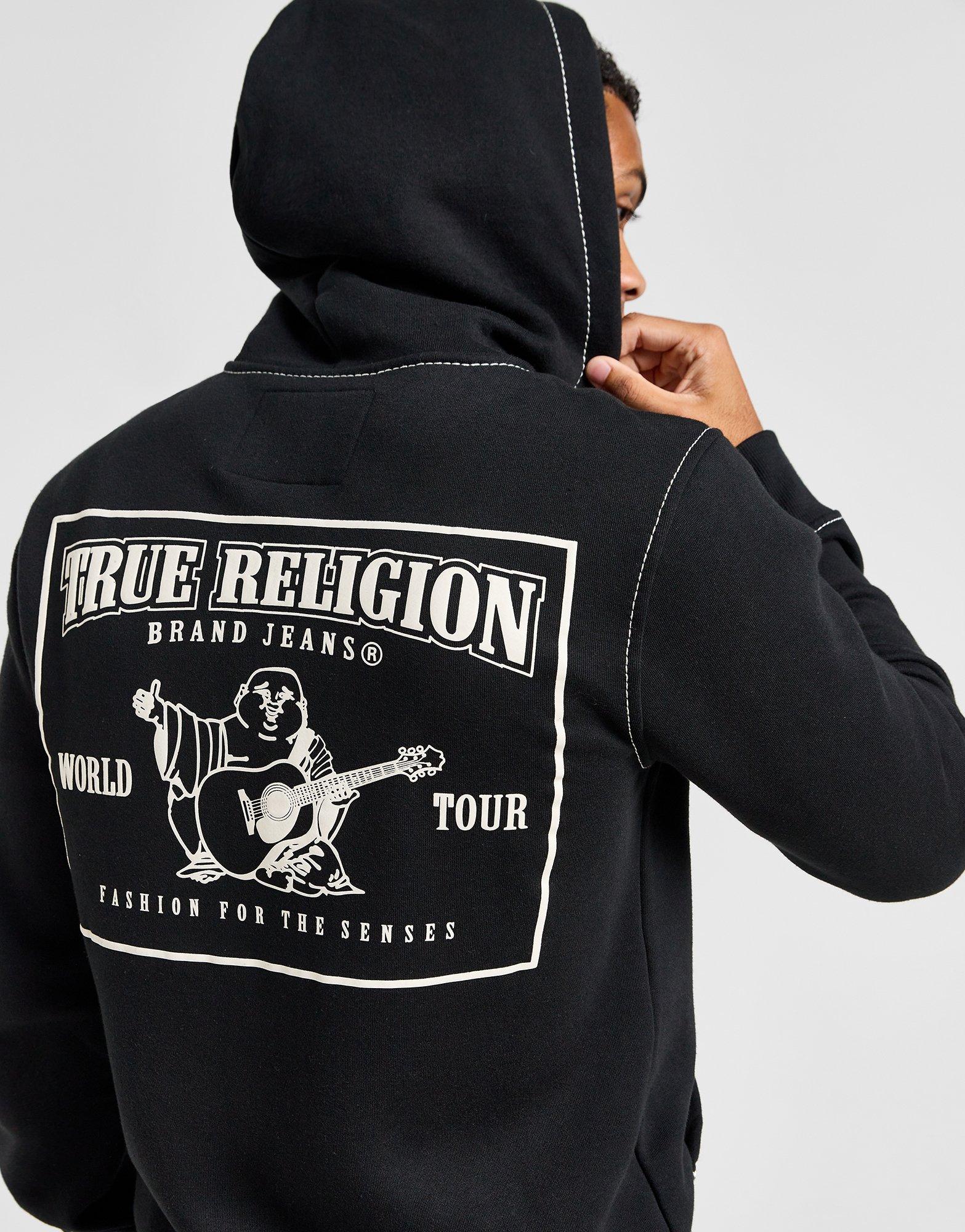 Black true religion hoodie sales