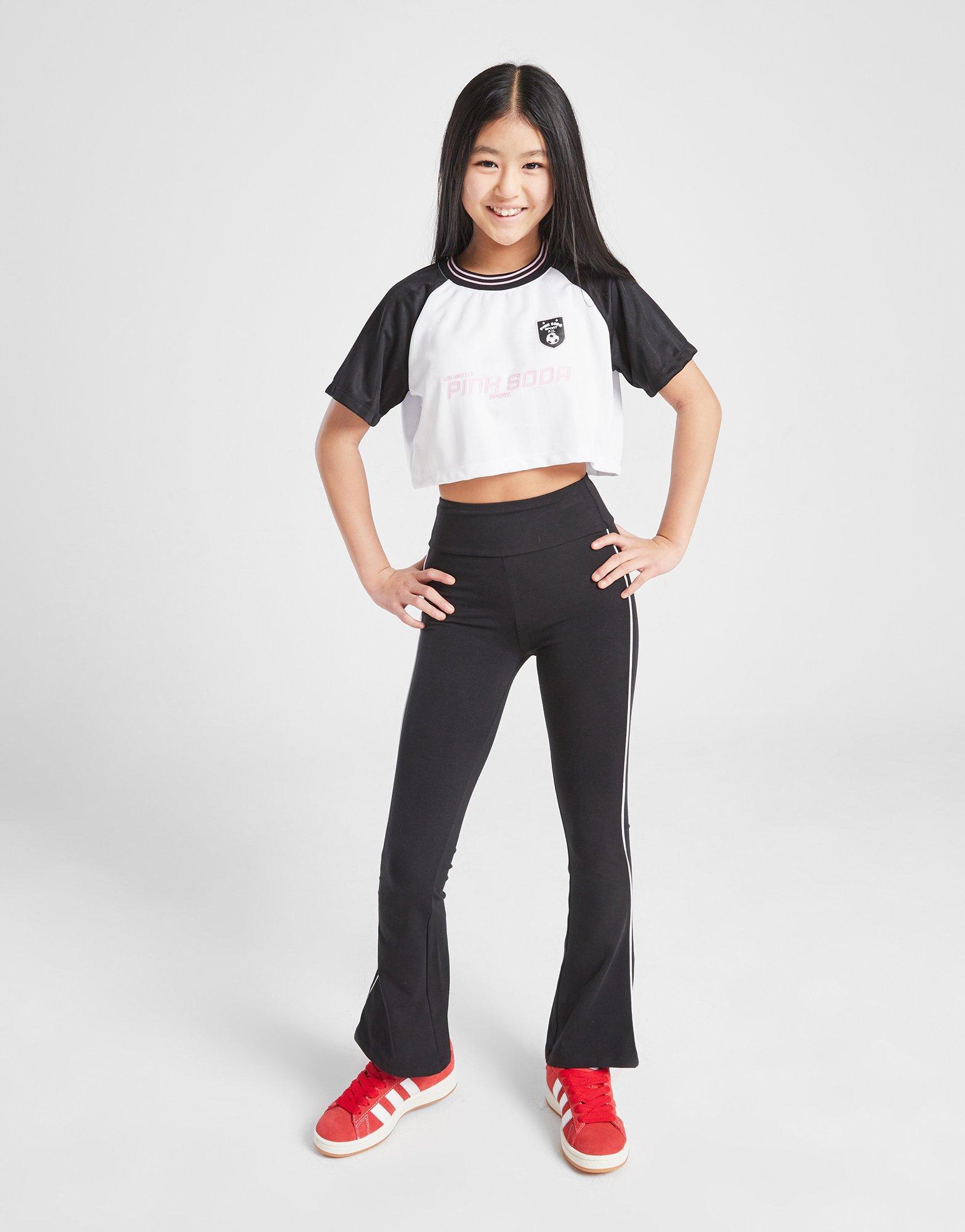 Pink Soda Sport Girls' Match Cropped T-Shirt Junior