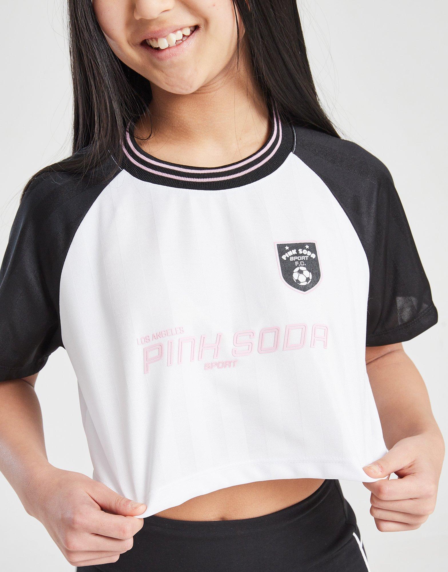Pink Soda Sport Girls' Match Cropped T-Shirt Junior