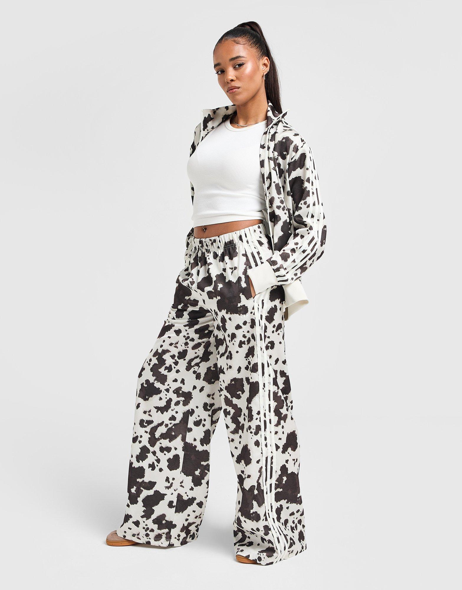 adidas Originals Cow Print Satin Track Top