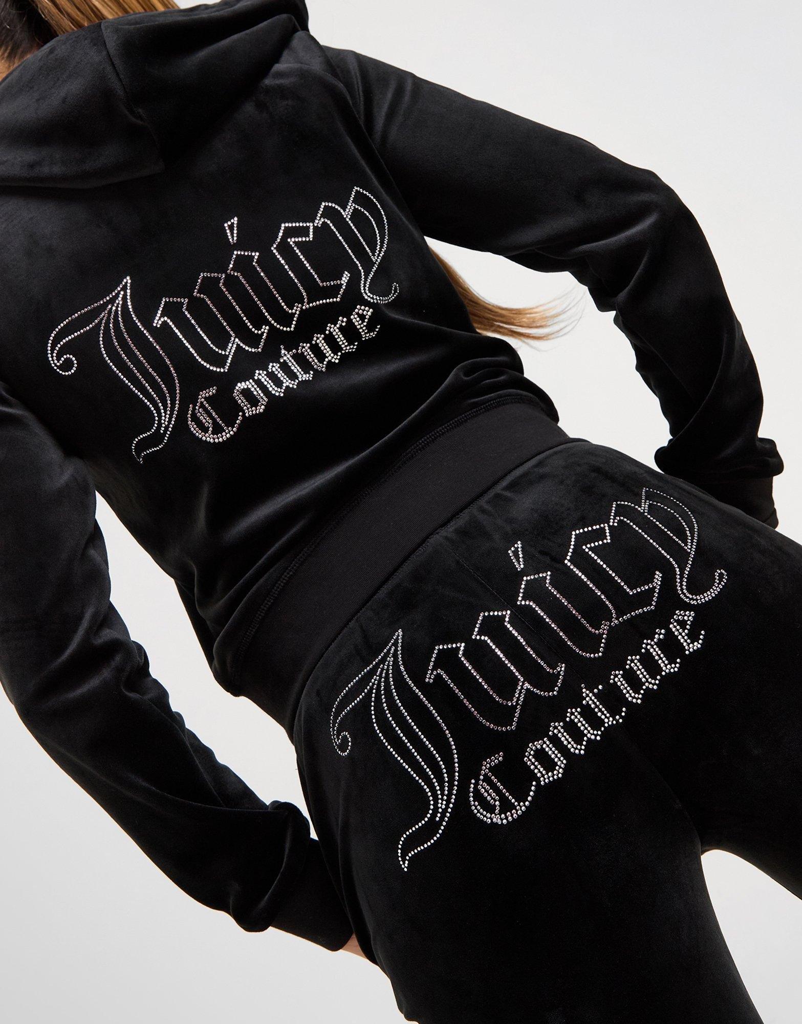 Black JUICY COUTURE Diamante JC Logo Joggers - JD Sports Global