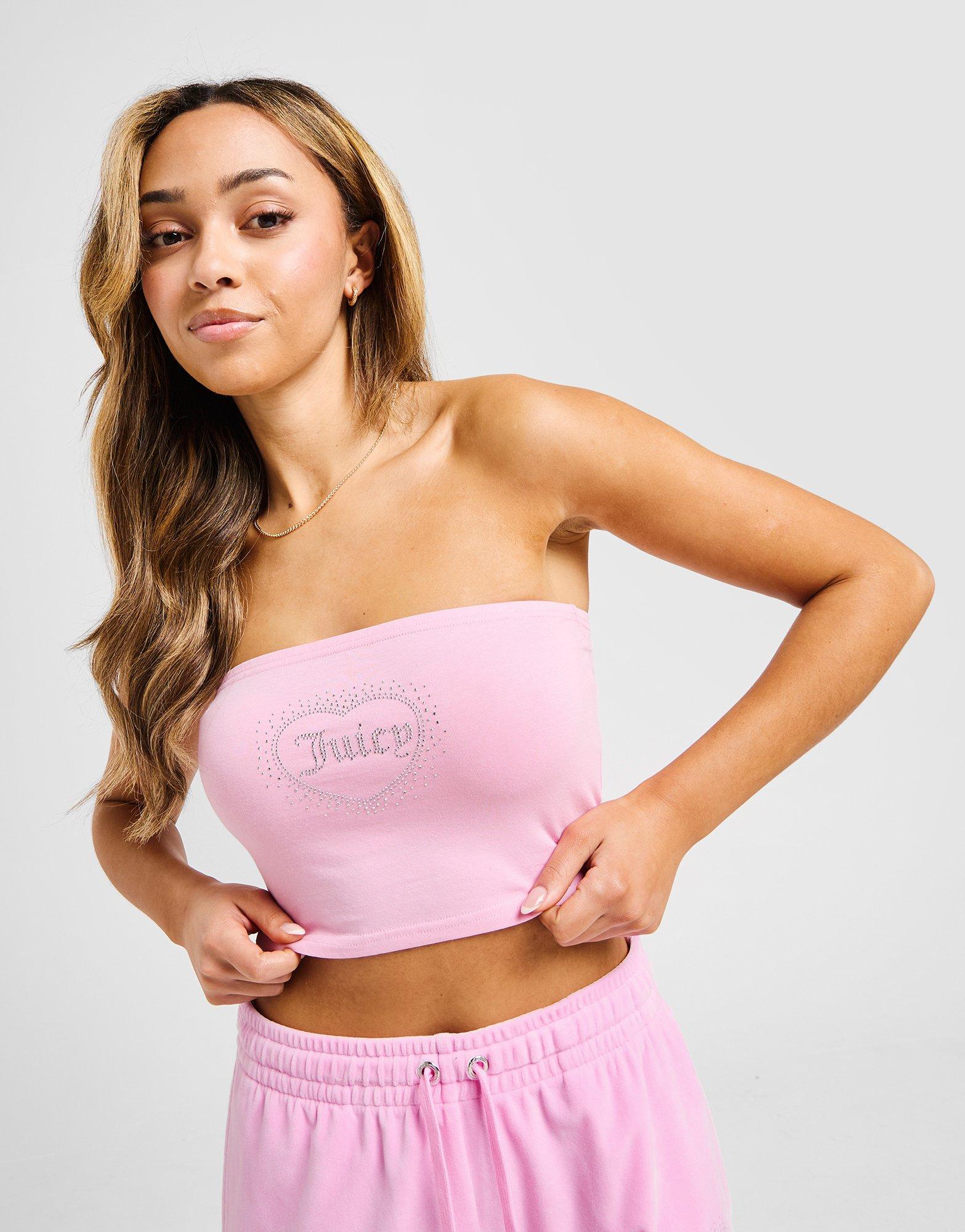 JUICY COUTURE Camiseta Bandeau Diamante Heart Logo