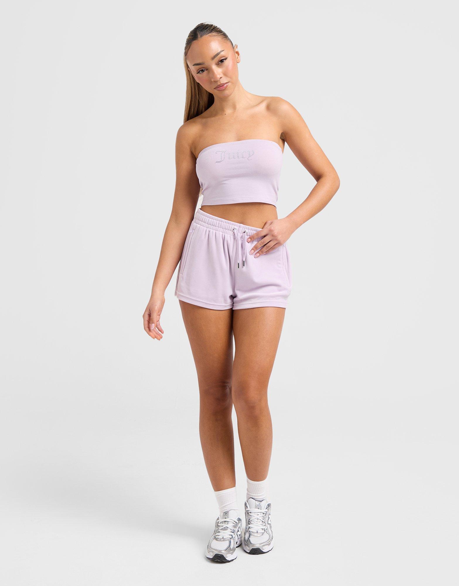 JUICY COUTURE Diamante Logo Bandeau Top