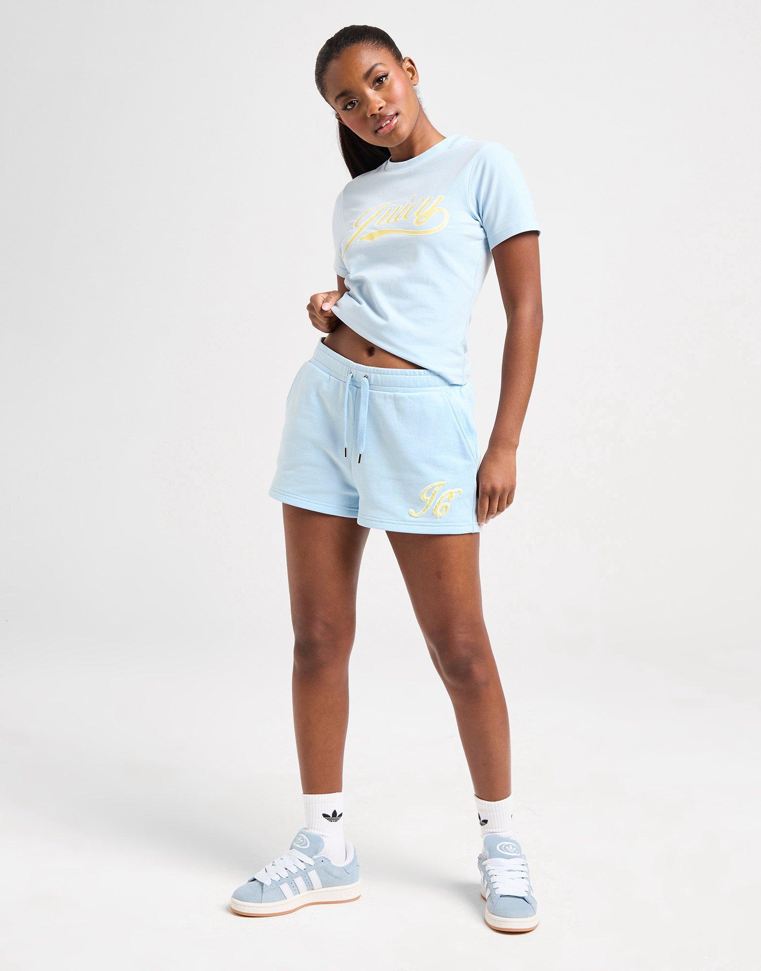 JUICY COUTURE Script Boucle Logo Shorts