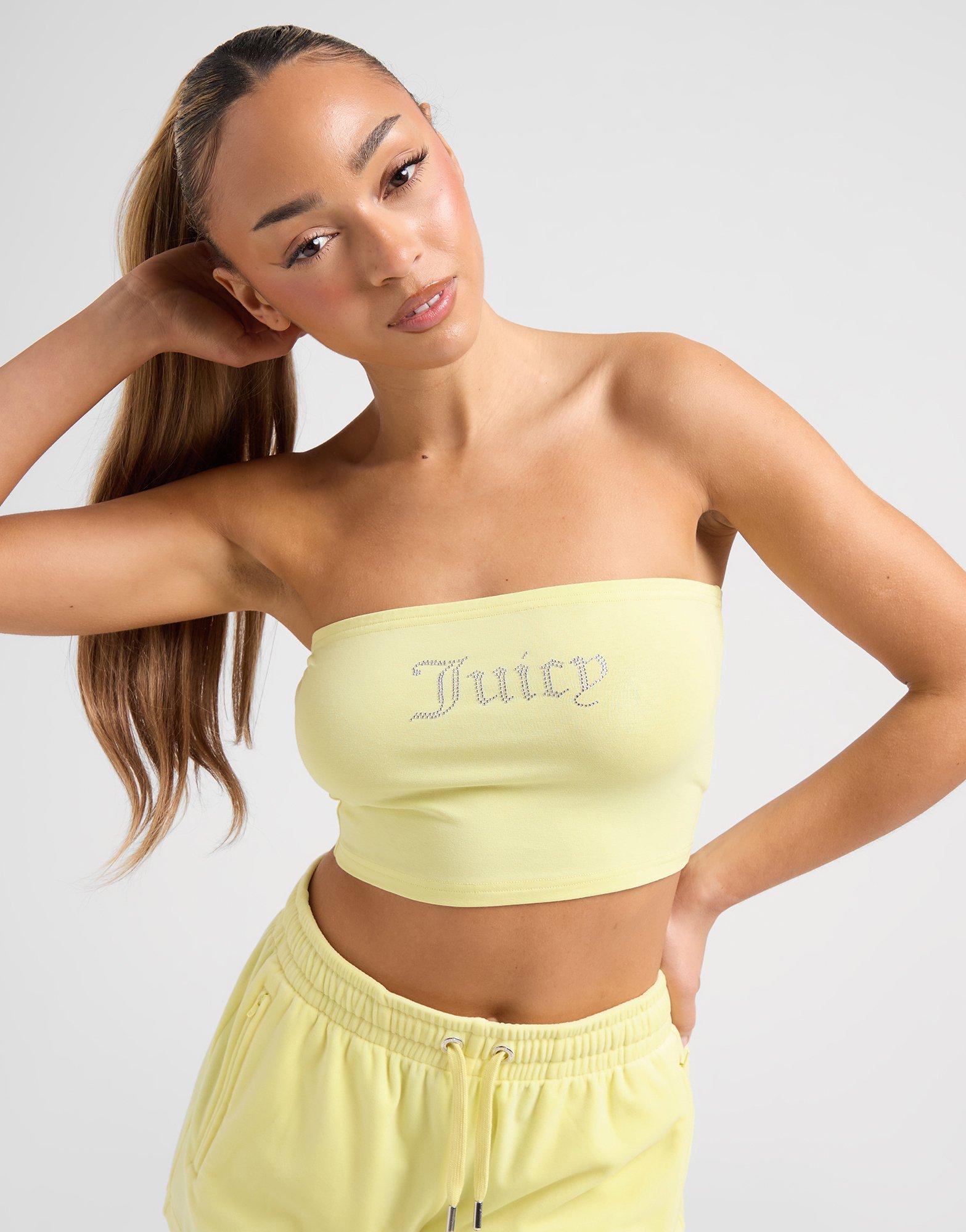 JUICY COUTURE Diamante Logo Bandeau Top