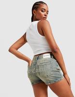 JUICY COUTURE Diamante Logo Denim Shorts