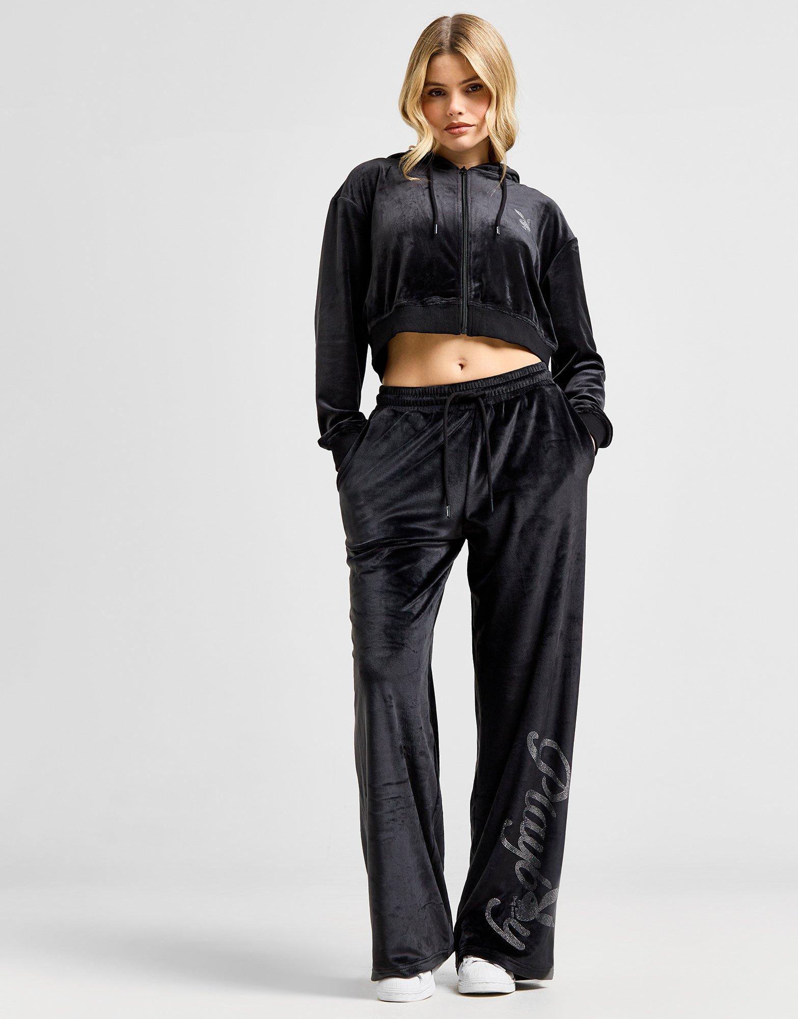 Playboy Diamante Velour Full Zip Hoodie