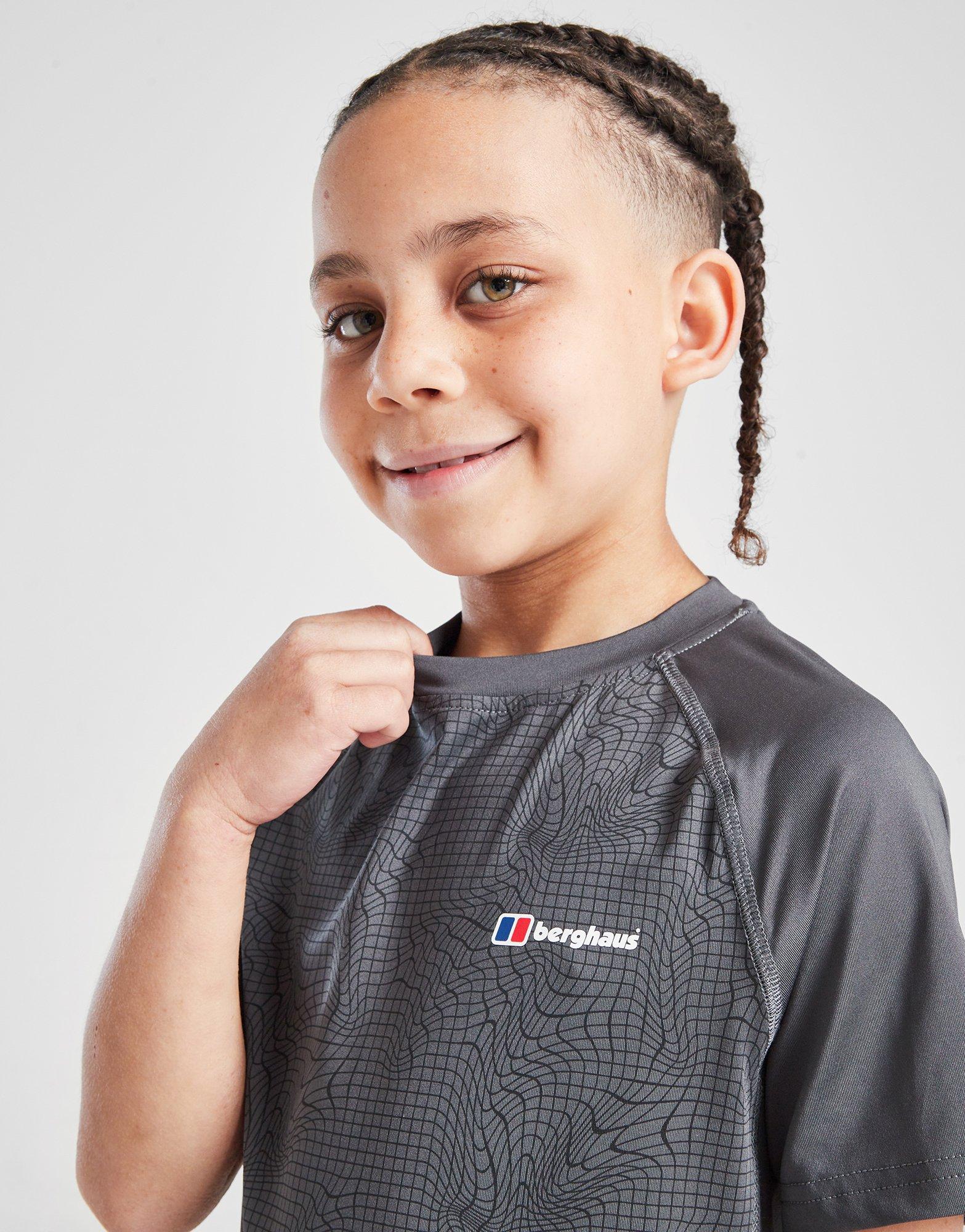 Berghaus All Over Print Grid T-Shirt/Shorts Set Children