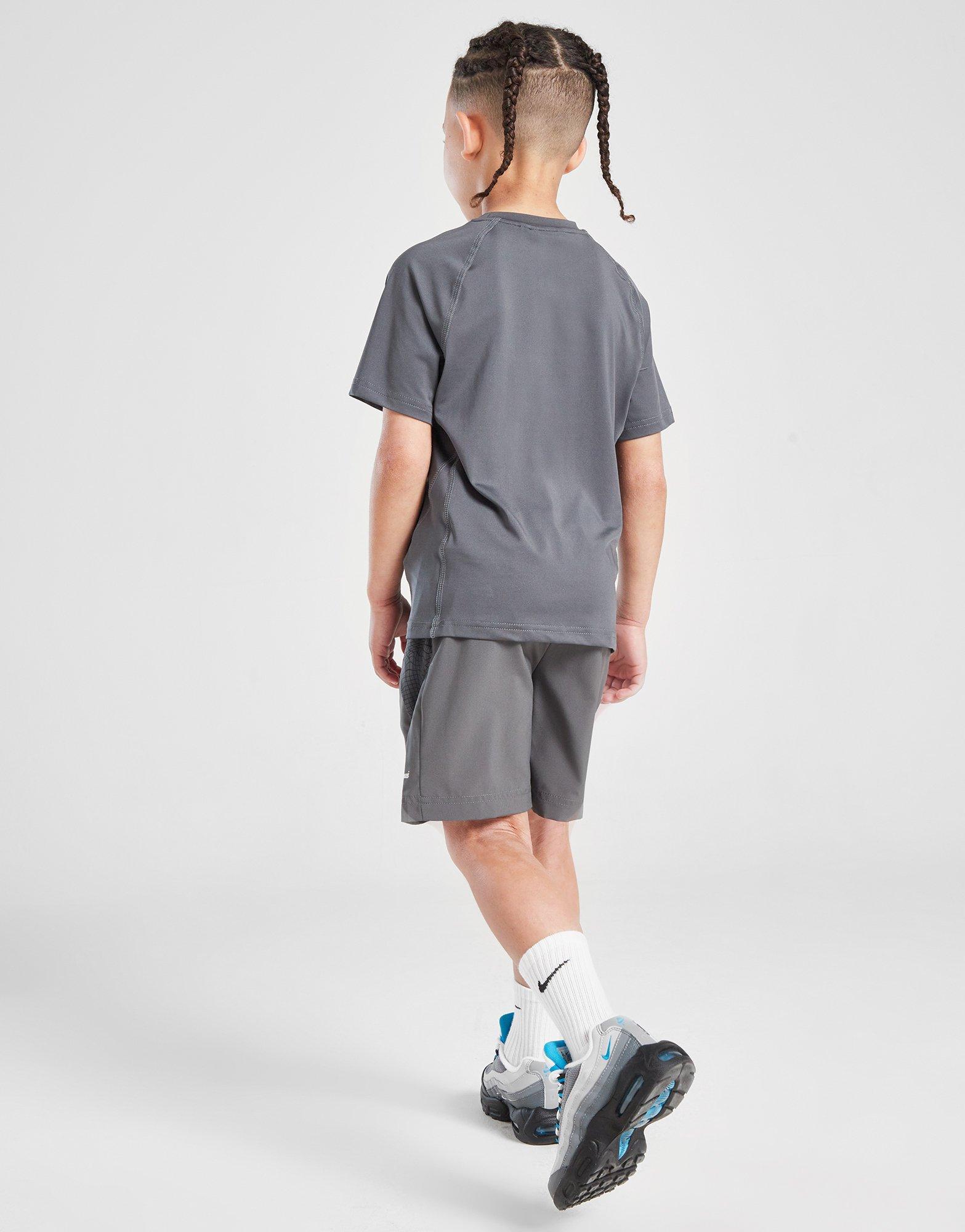 Berghaus All Over Print Grid T-Shirt/Shorts Set Children