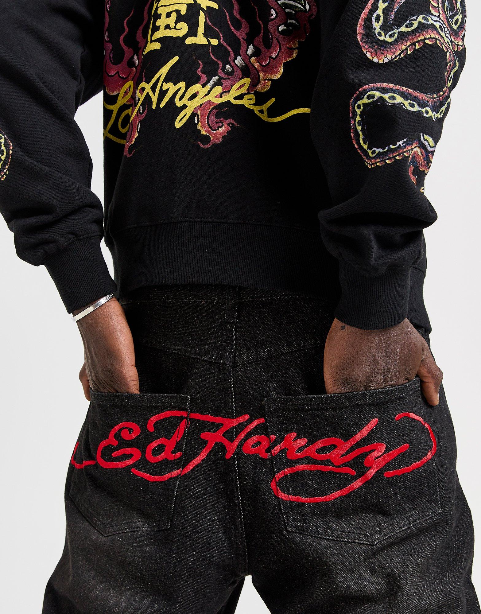 Ed Hardy Dragon Diamante Jeans