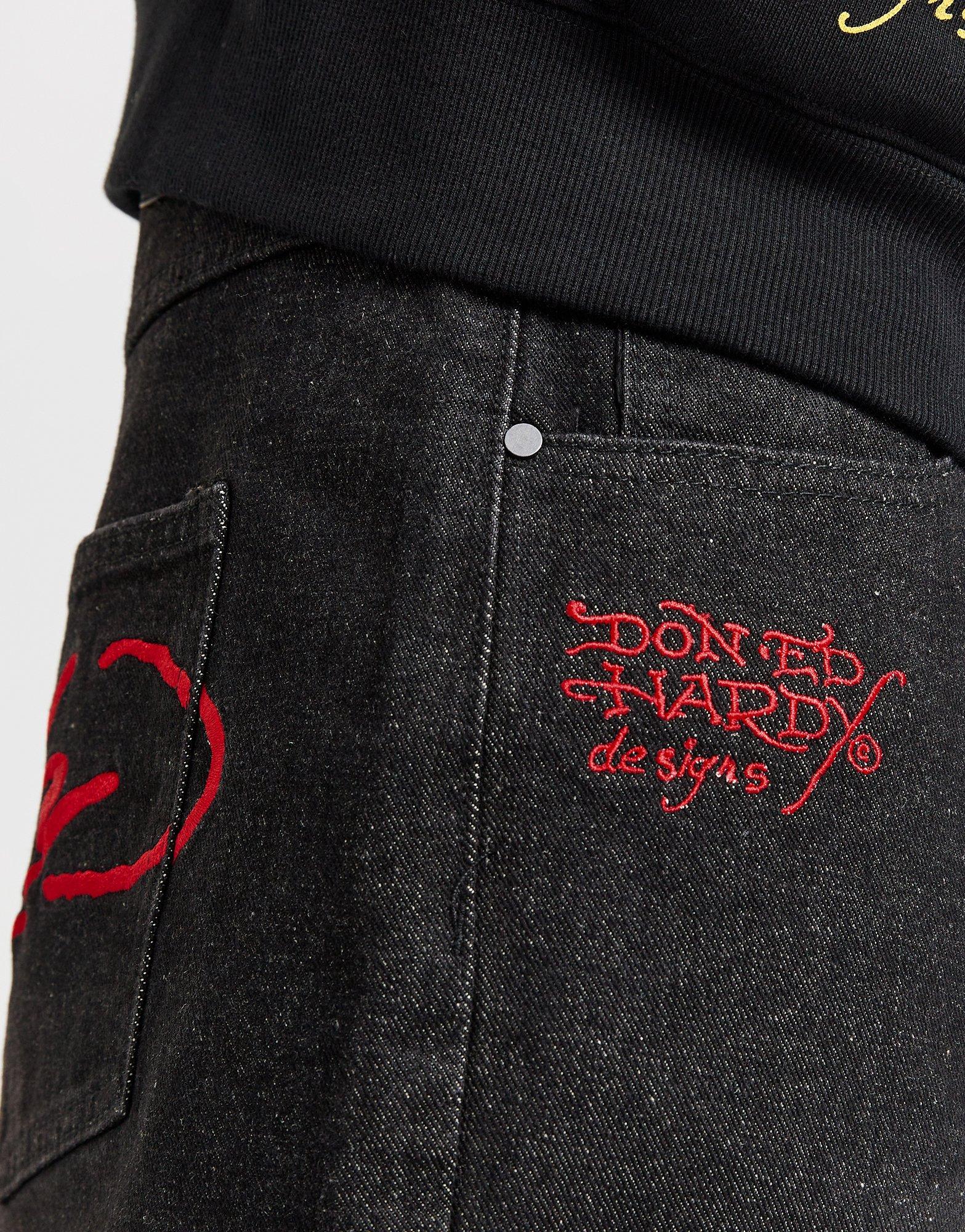 Ed Hardy Dragon Diamante Jeans