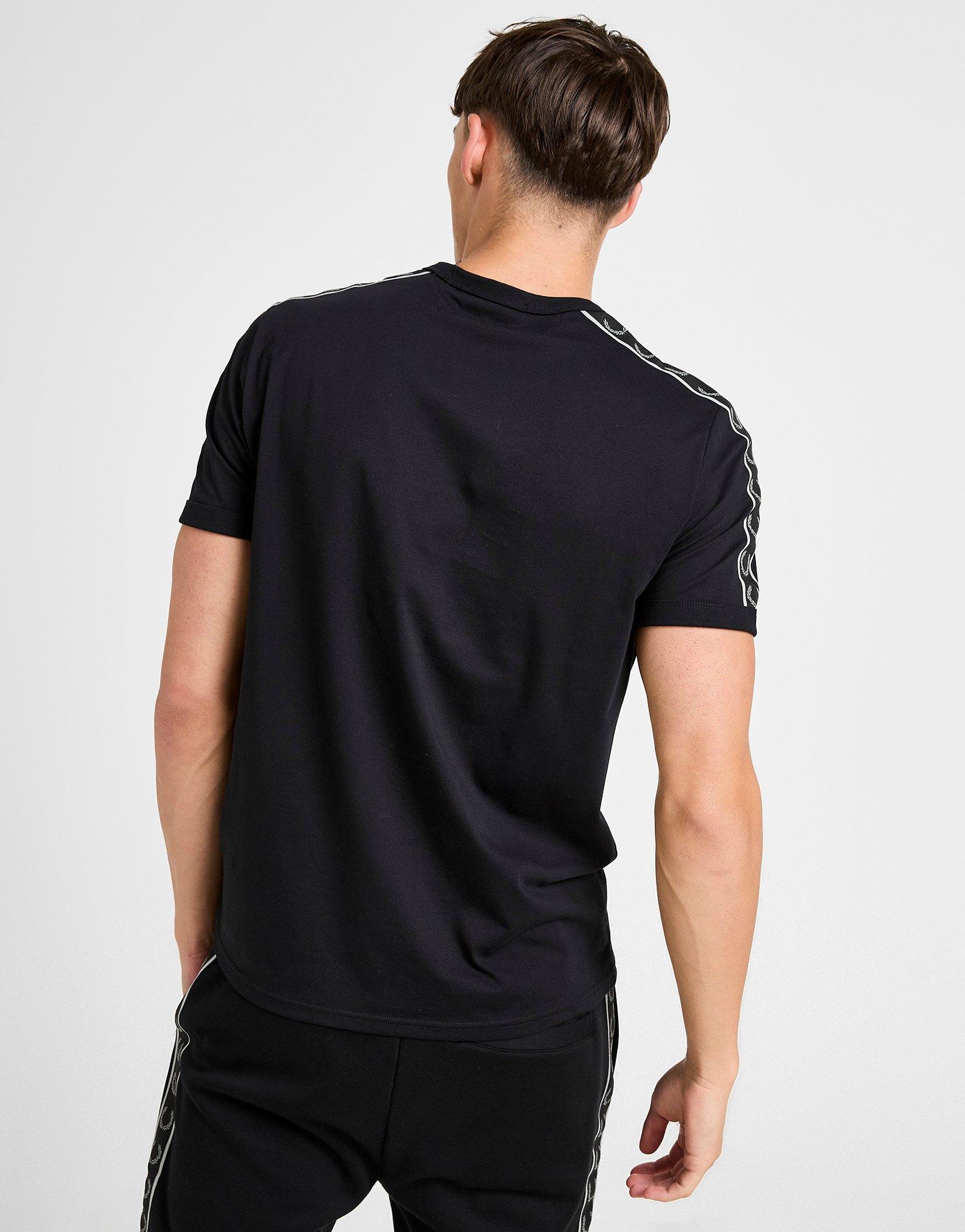 Black Fred Perry Tape Ringer T-Shirt - JD Sports Global